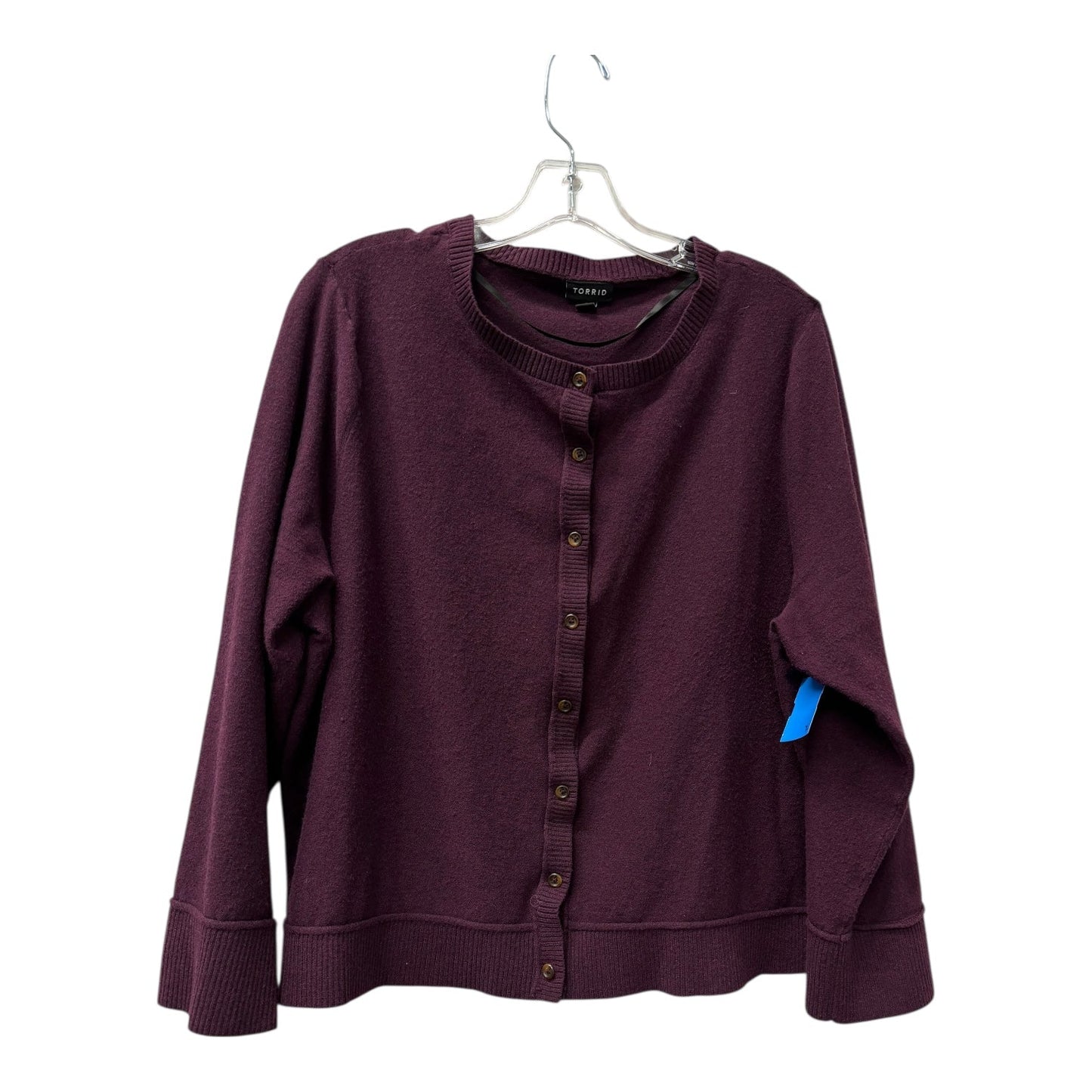 Sweater Cardigan By Torrid In Purple, Size:3X