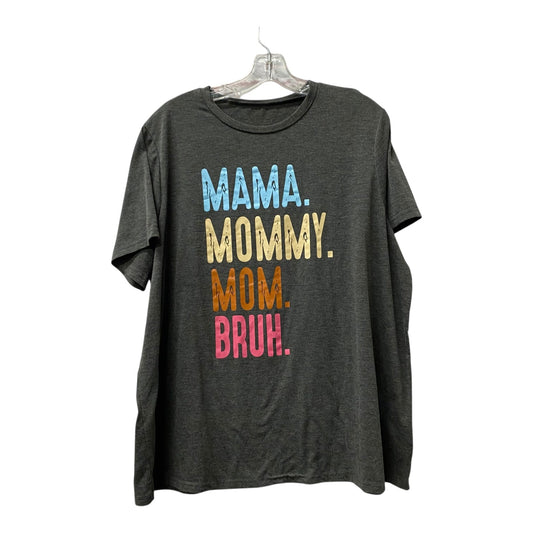 Top Ss Basic By Emery Rose In Grey, Size:3X