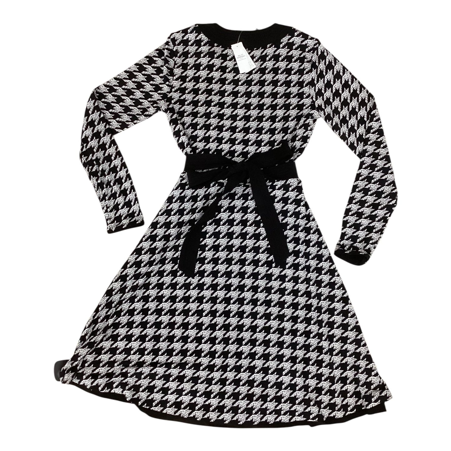 Dress Casual Midi By White House Black Market In Black & White, Size:S