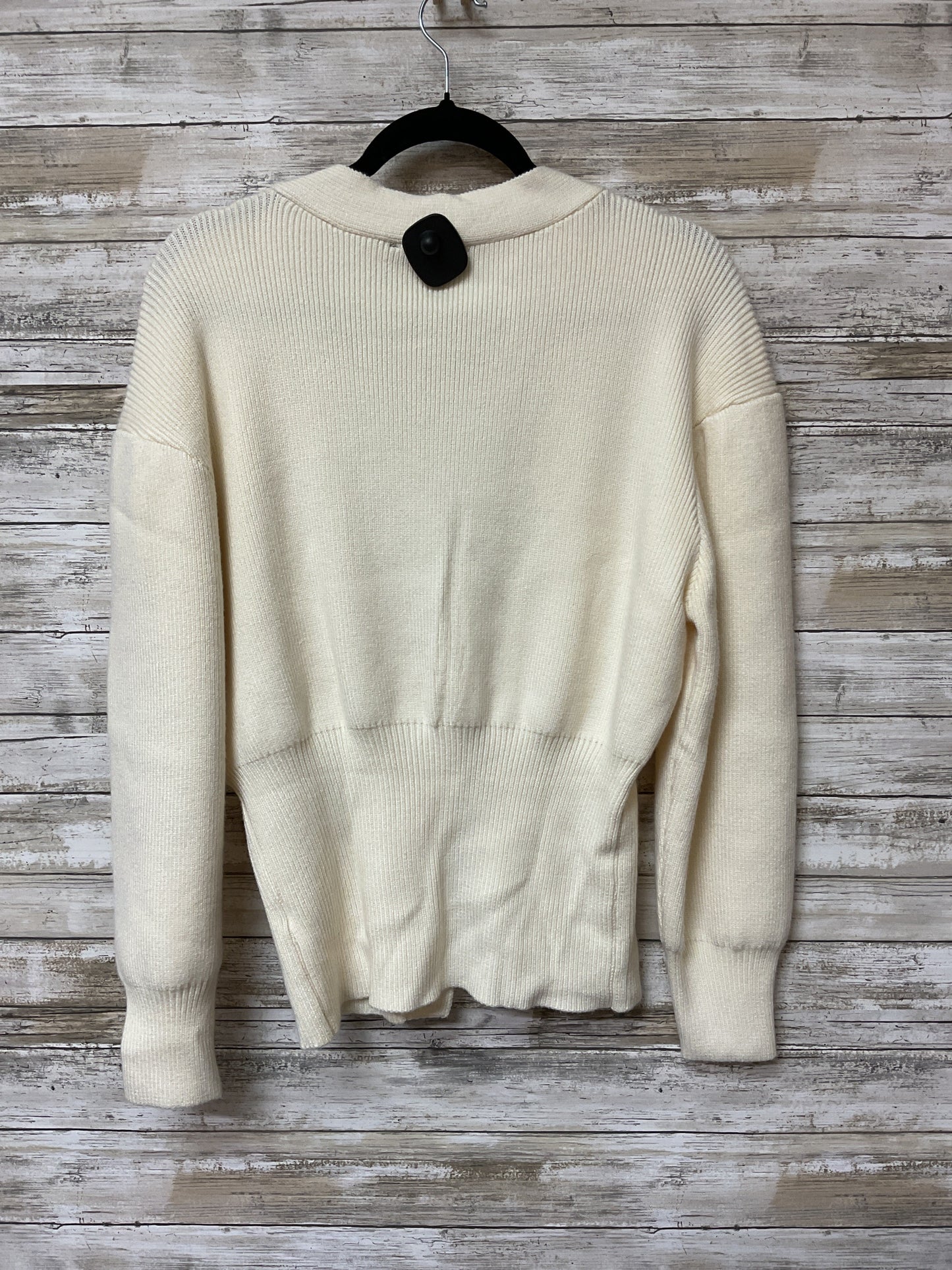 Sweater Cardigan By Fore In Cream, Size:L