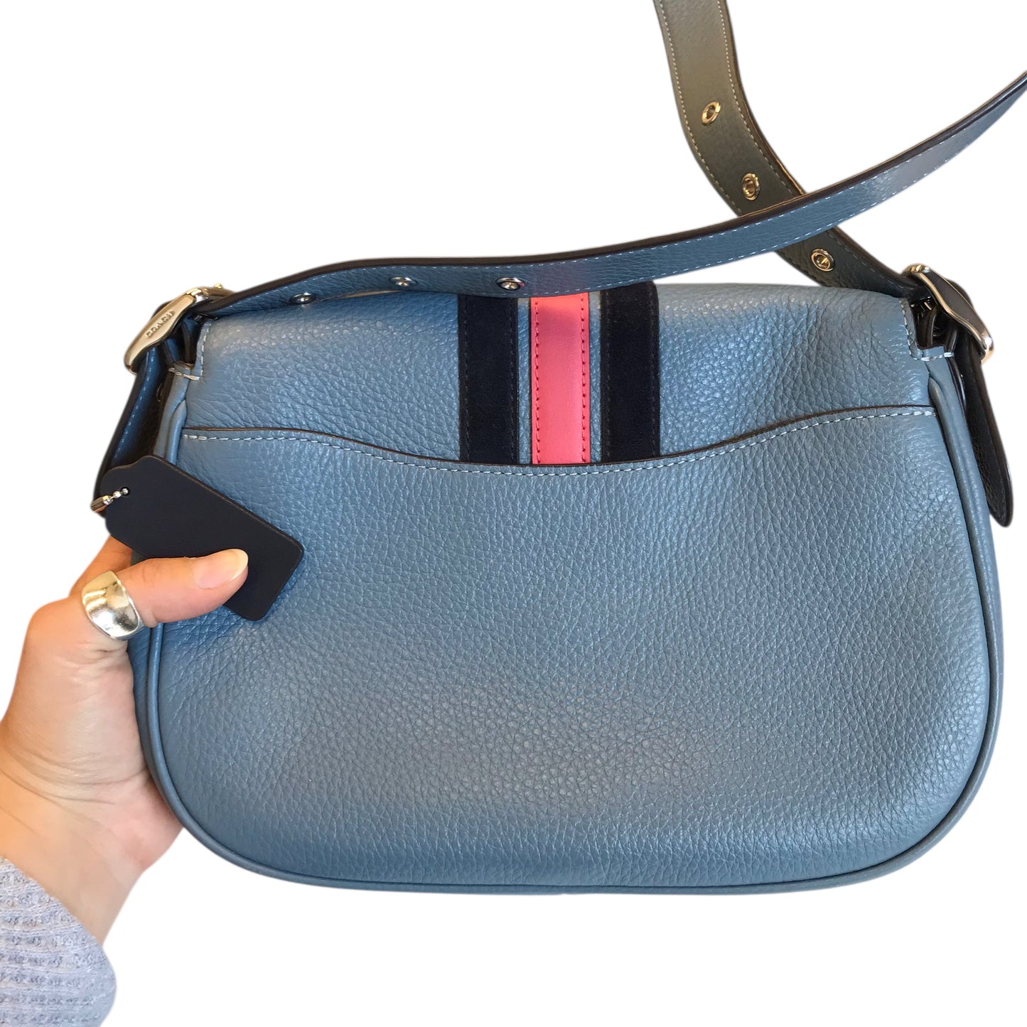 Crossbody Designer By Coach In Blue, Size:Medium