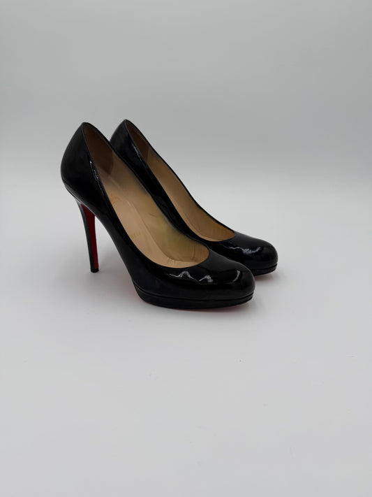 Shoes Luxury Designer By Christian Louboutin In Black, Size:7.5