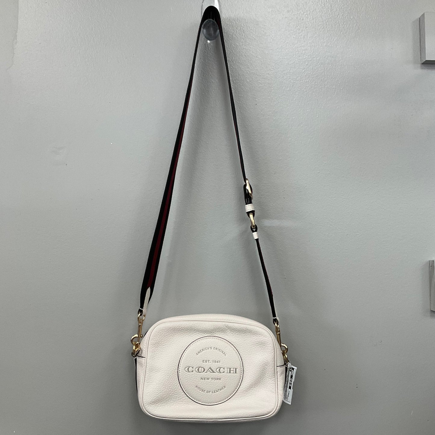 Crossbody Designer By Coach In Cream, Size:Small