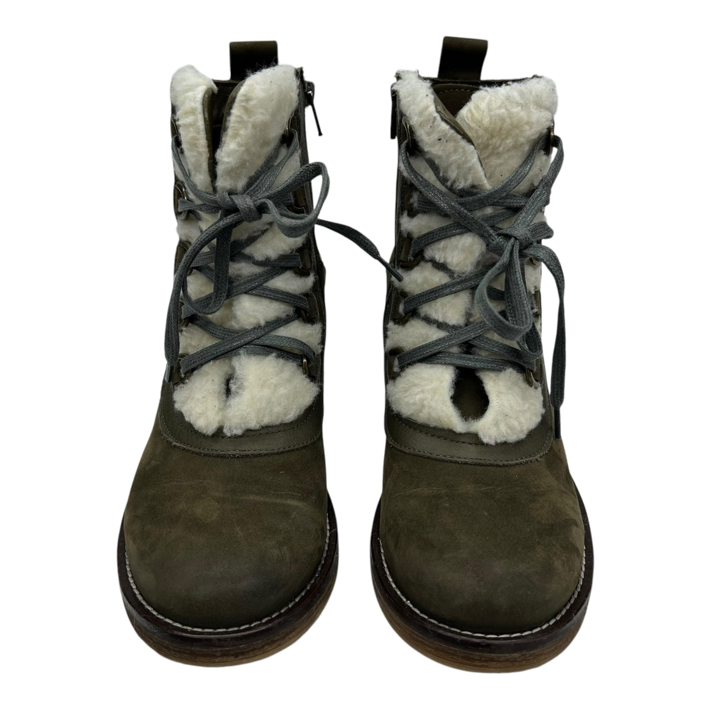 Boots Leather By Bueno In Green, Size:8.5