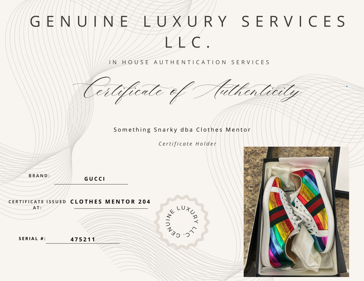 Gucci Designer Luxury Trainers Size: 7 (37)