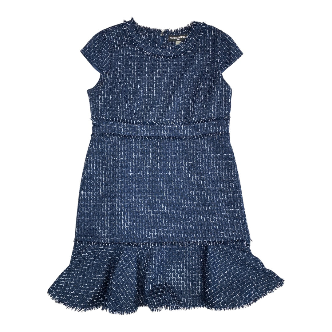 Dress Designer By Karl Lagerfeld In Blue, Size:Xl