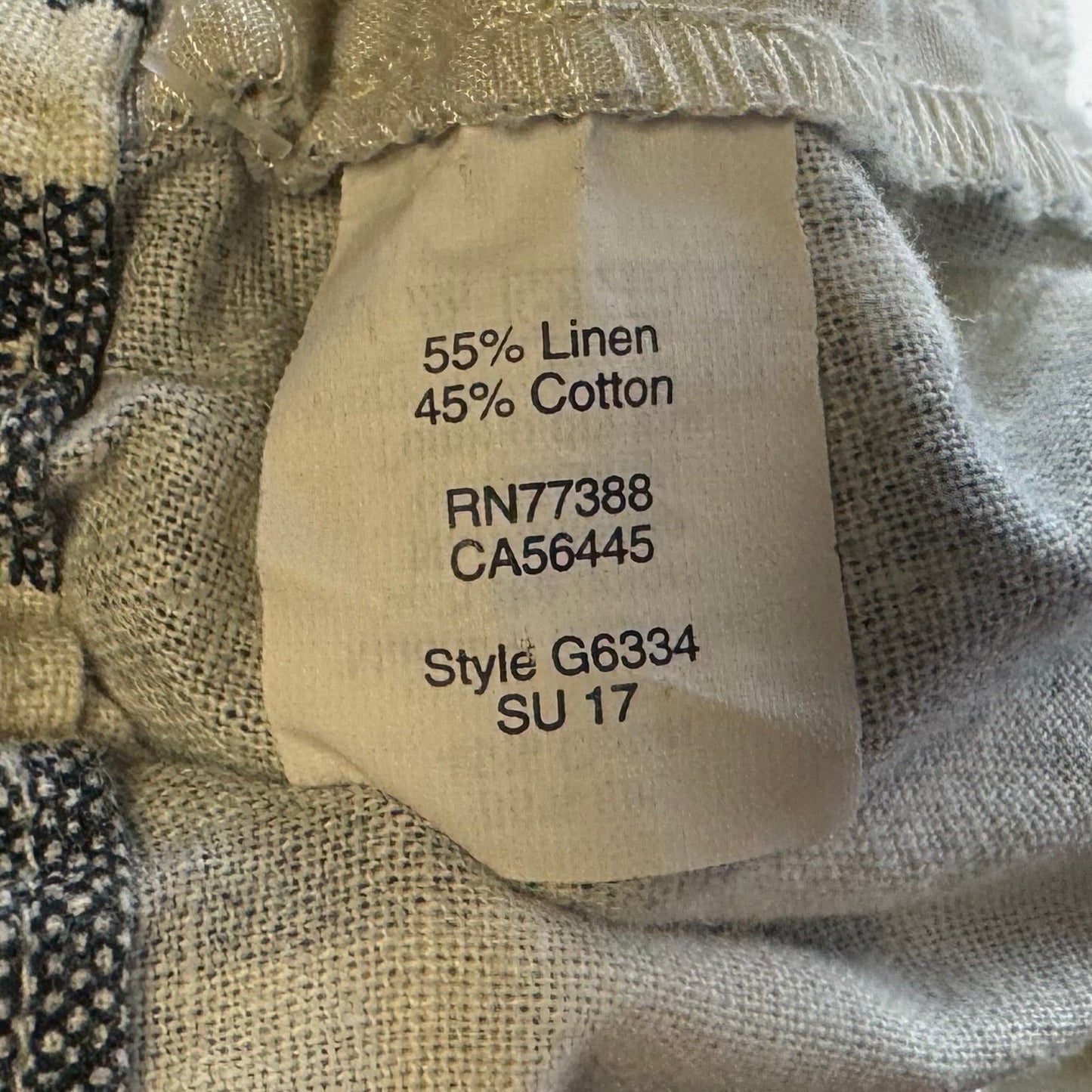 Linen Blend Shorts By J. Crew In Black & Cream, Size: 6