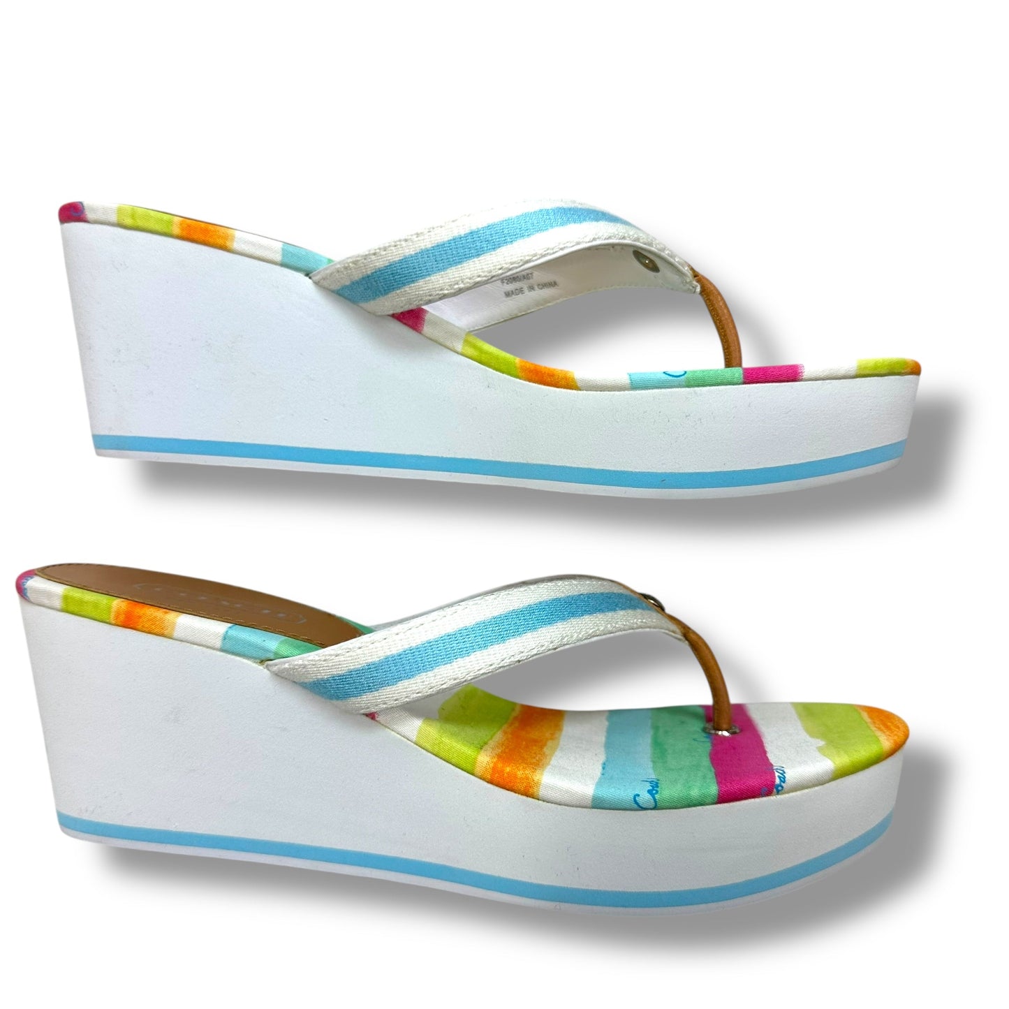 Shoes Heels Wedge By Coach In White, Size: 7.5