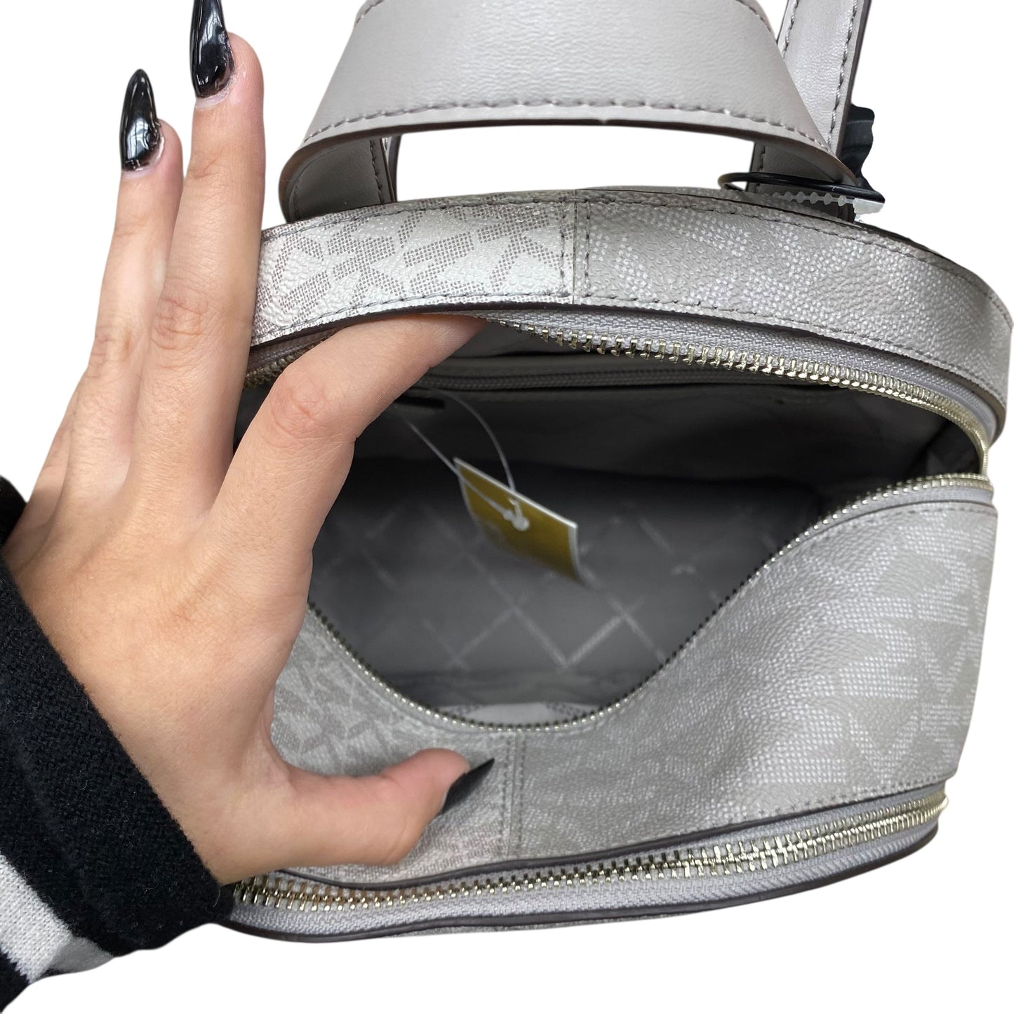 Backpack Designer By Michael Kors In Grey, Size:Medium