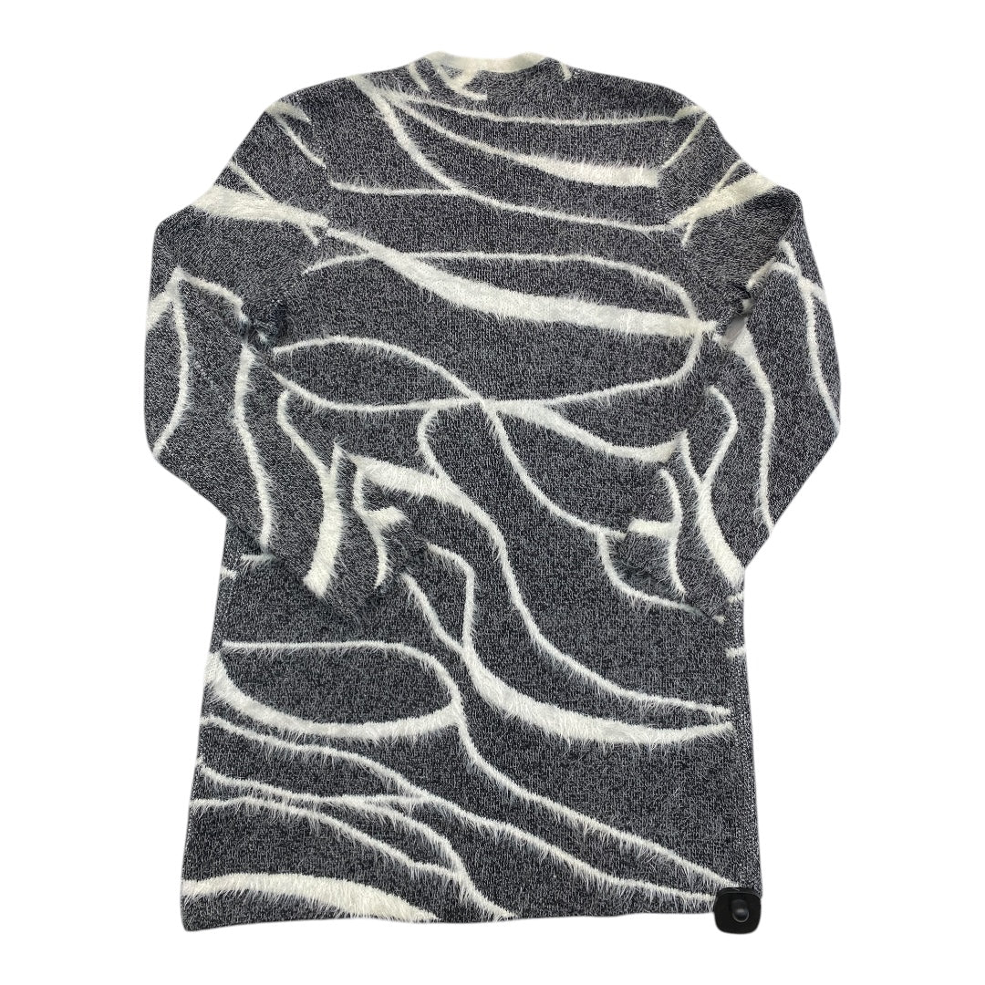 Sweater Cardigan By Alfani In Black & White, Size:S