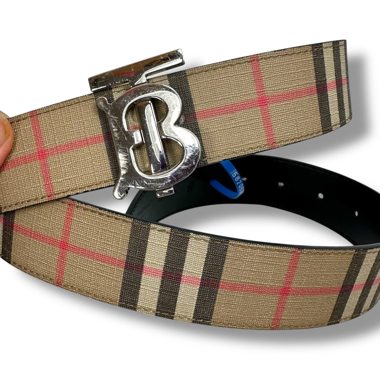 Reversible Belt Luxury Designer By Burberry Size 34/85