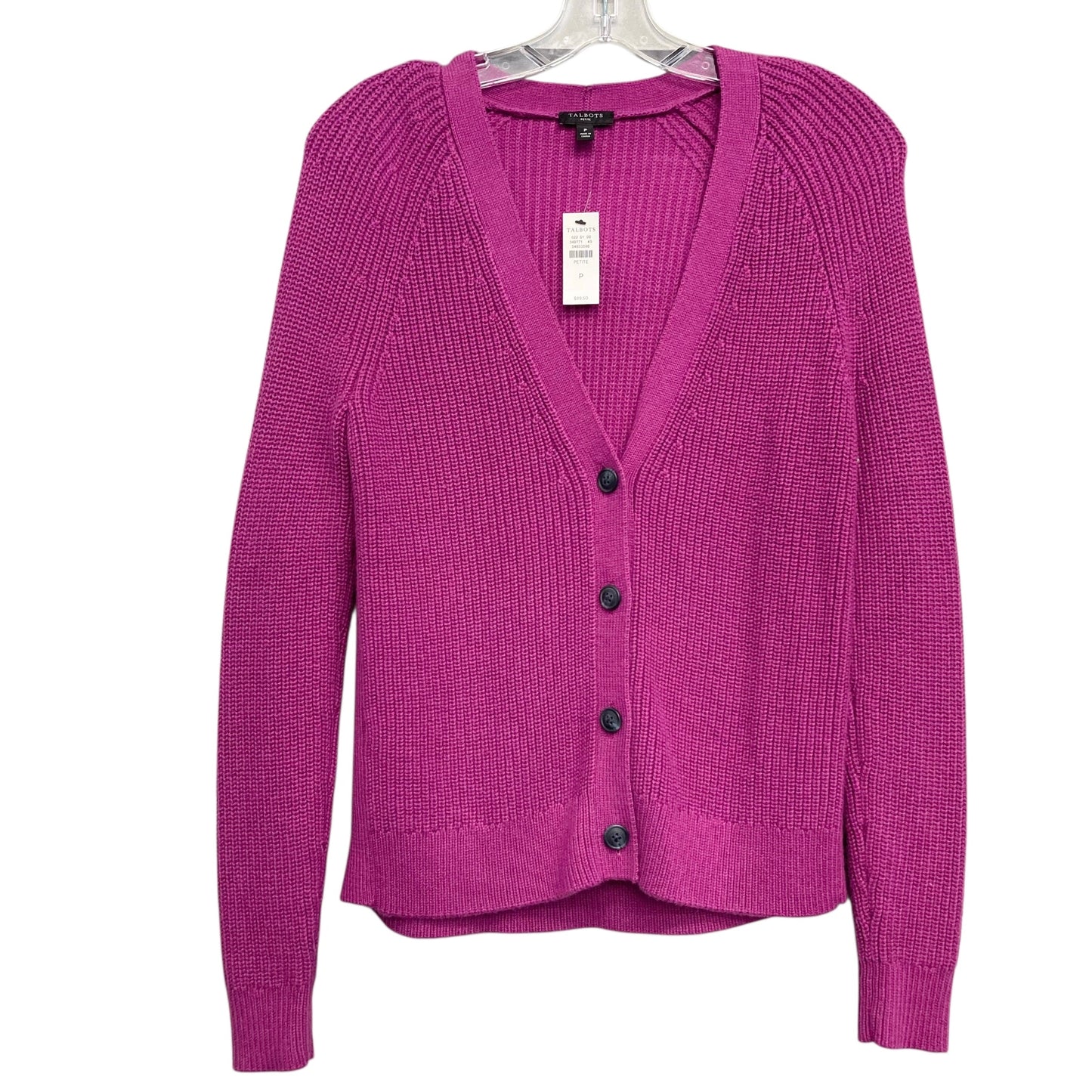 Sweater Cardigan By Talbots In Purple, Size:Sp