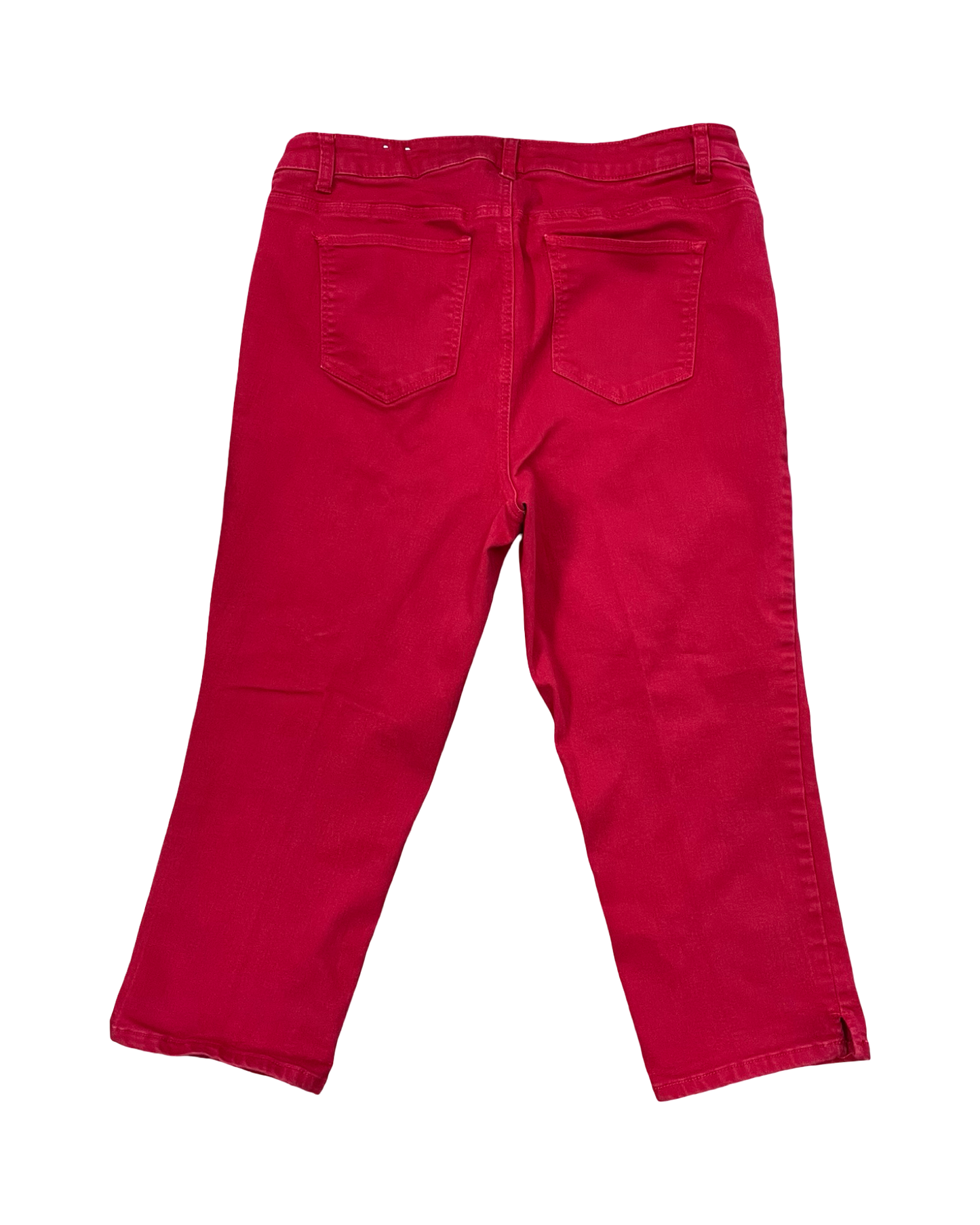 Jeans Cropped By Westport In Red Denim, Size:16