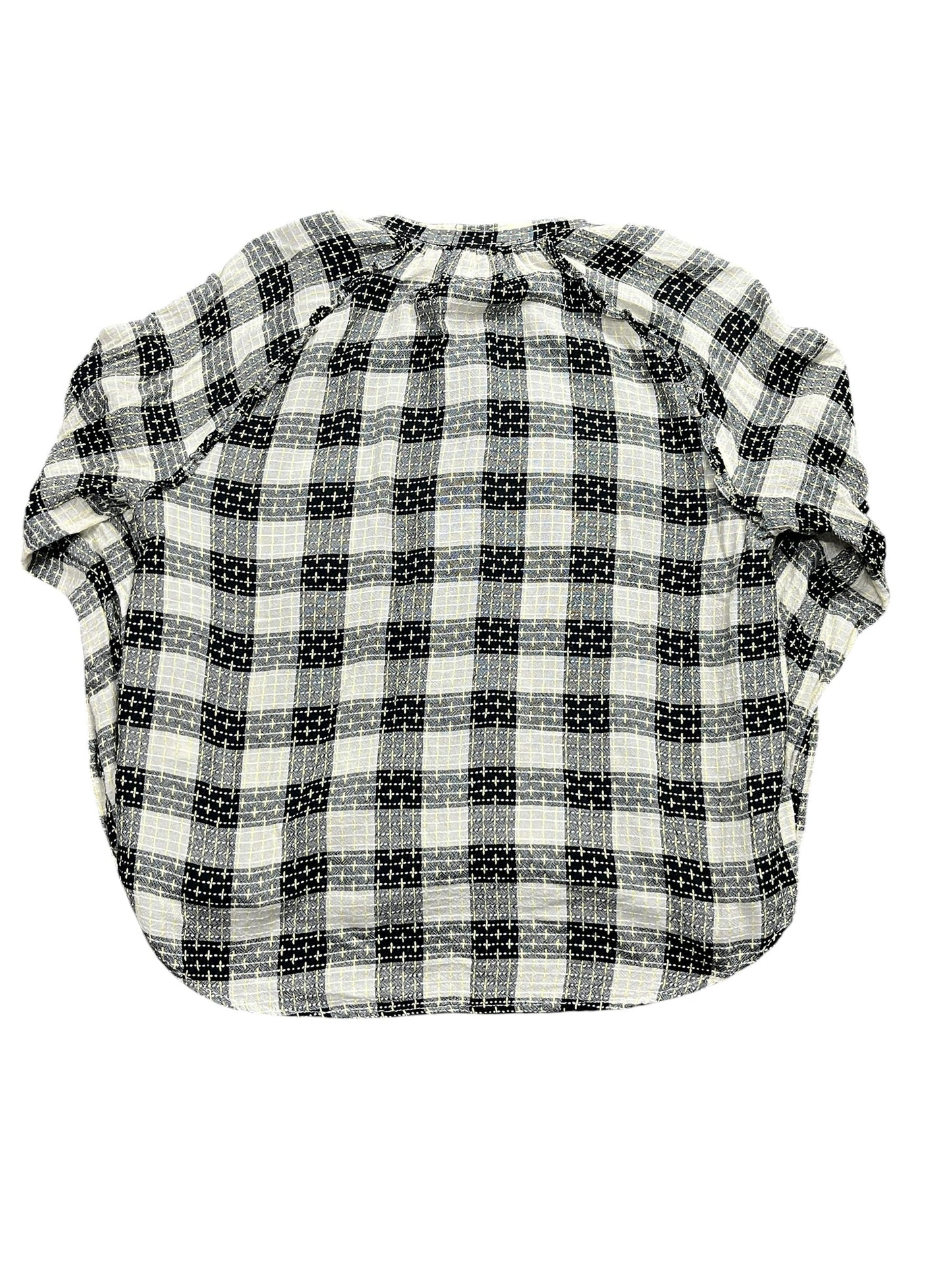 Top Ls By Pilcro In Checkered Pattern, Size:L