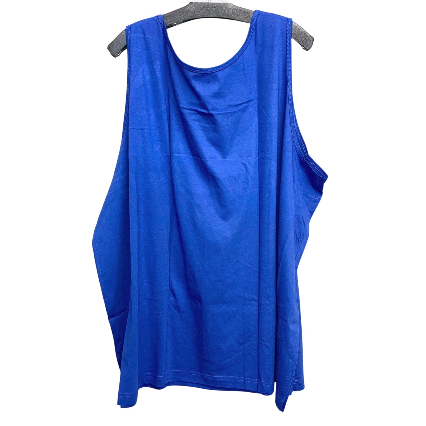 Top Sleeveless Basic By Woman Within In Blue, Size:4X