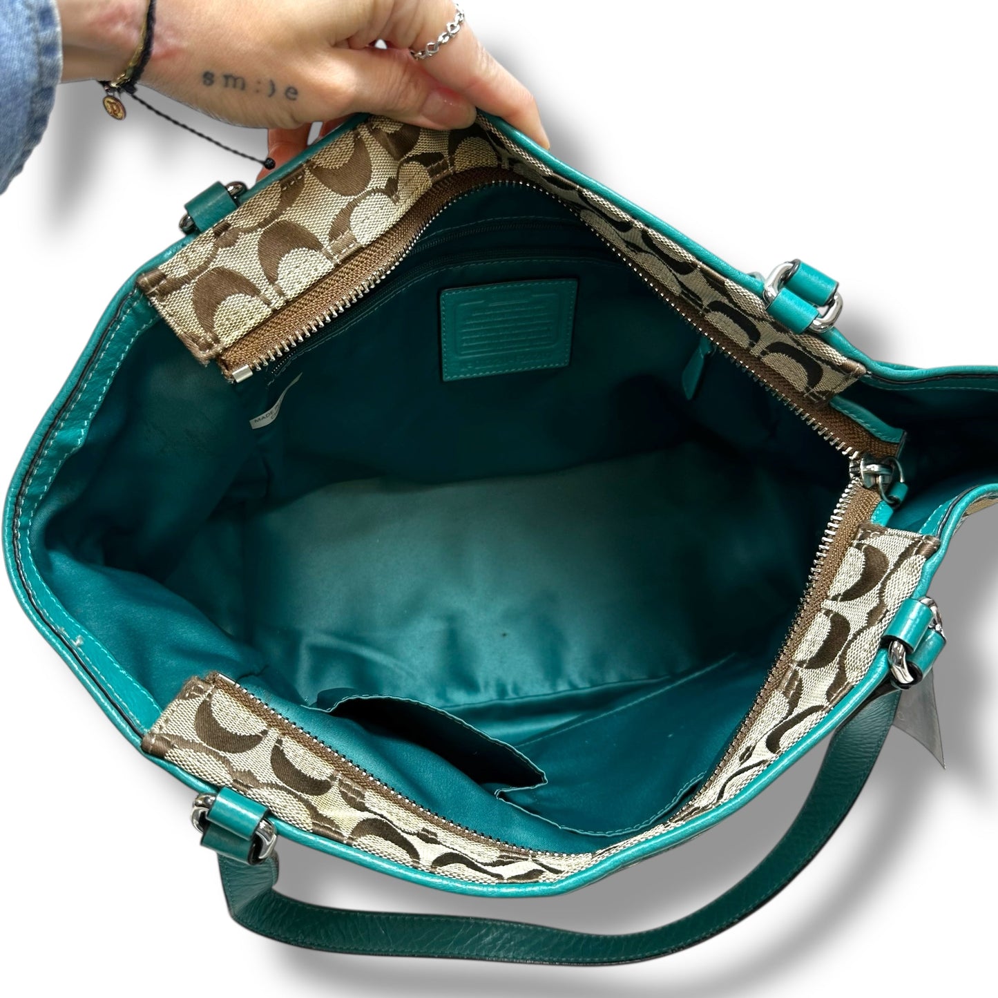 Handbag Designer By Coach, Size: Large