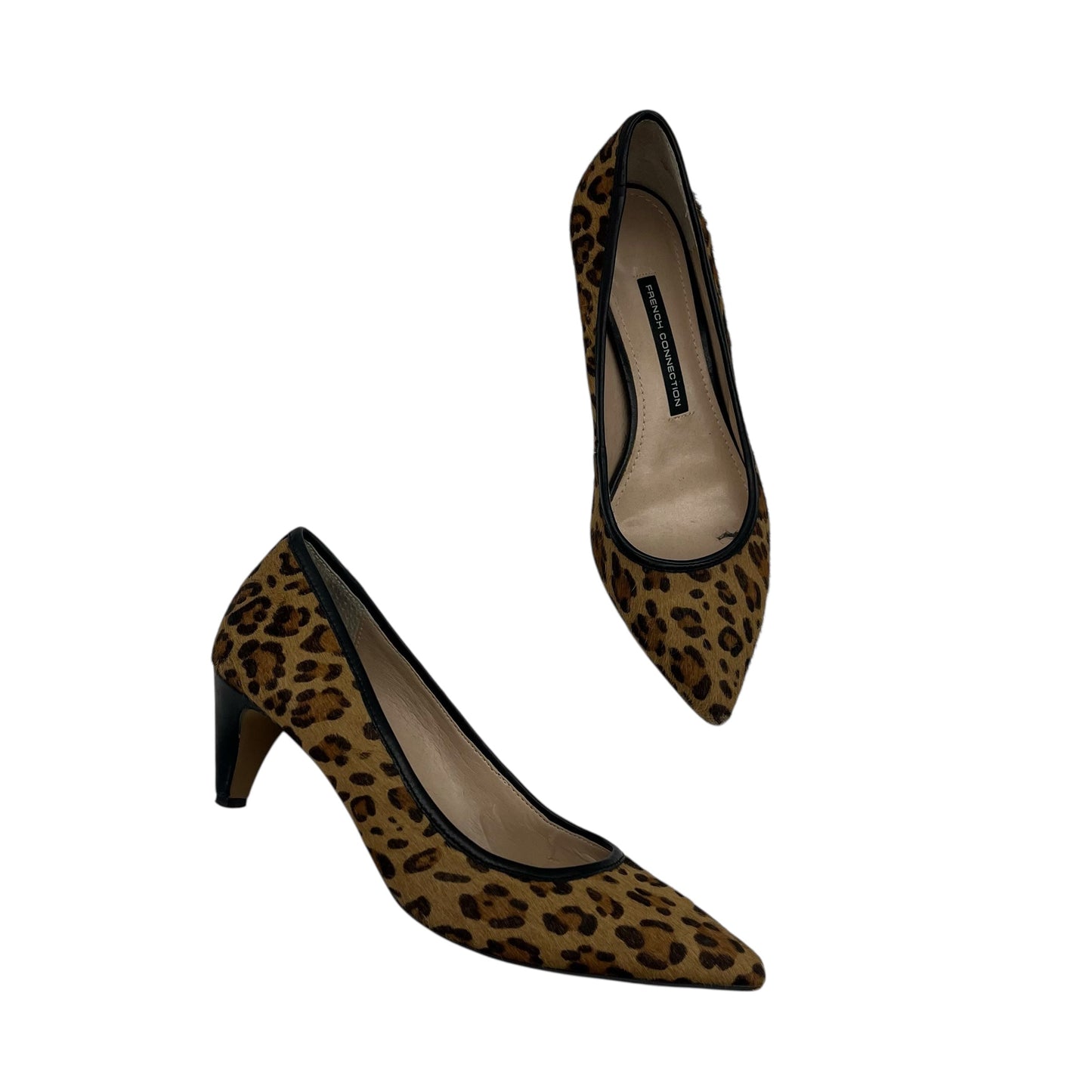 Shoes Heels Kitten By French Connection In Animal Print, Size:7.5