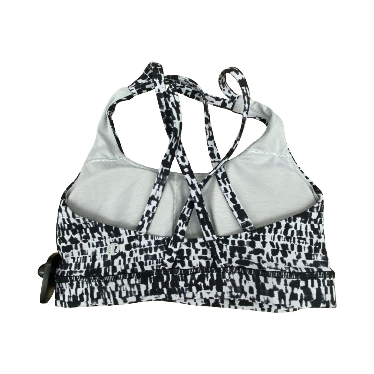 Athletic Bra By Lululemon In Black & Grey, Size:4
