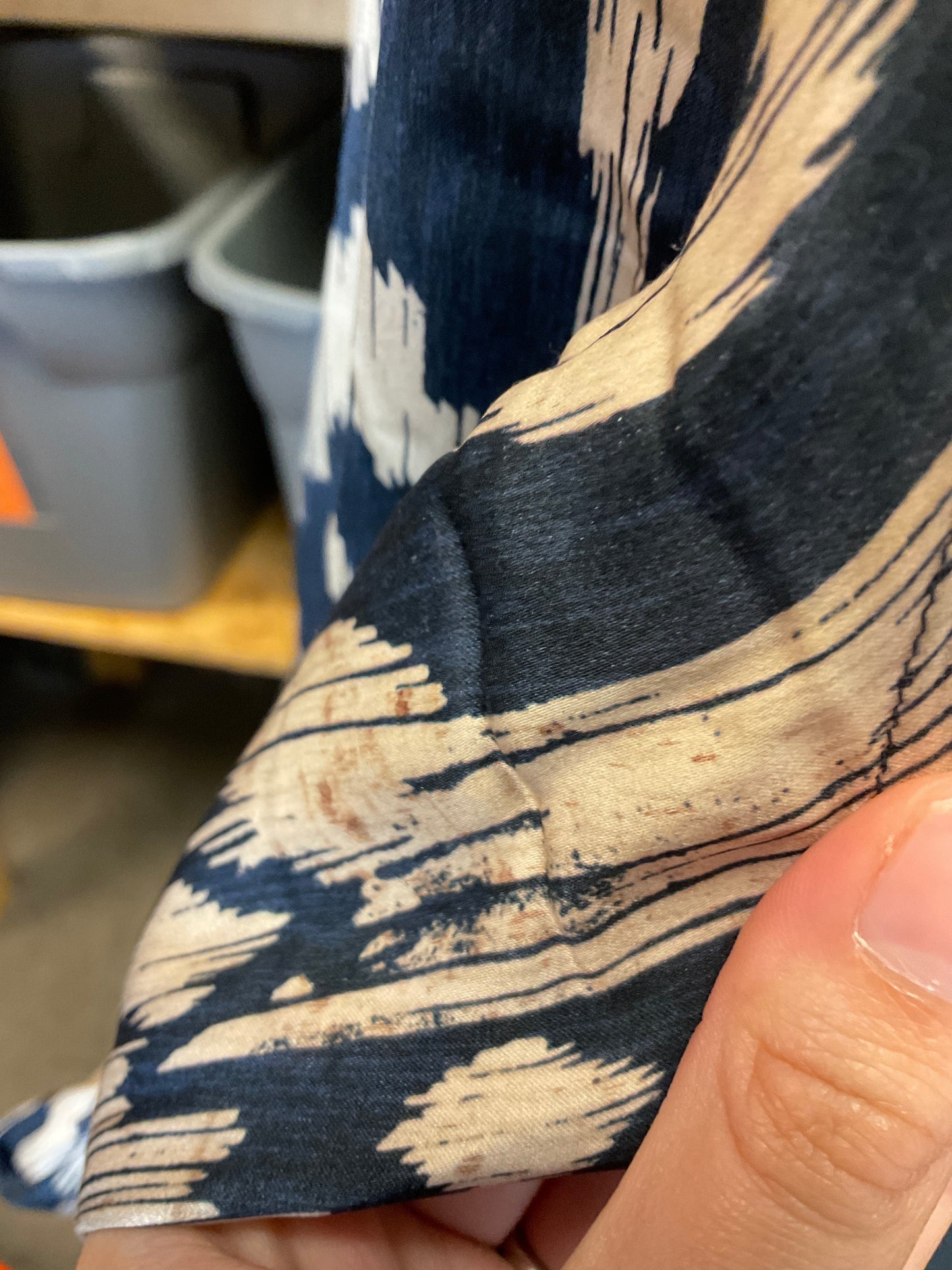 Dress Casual Maxi By Spartina In Blue & Gold, Size: L