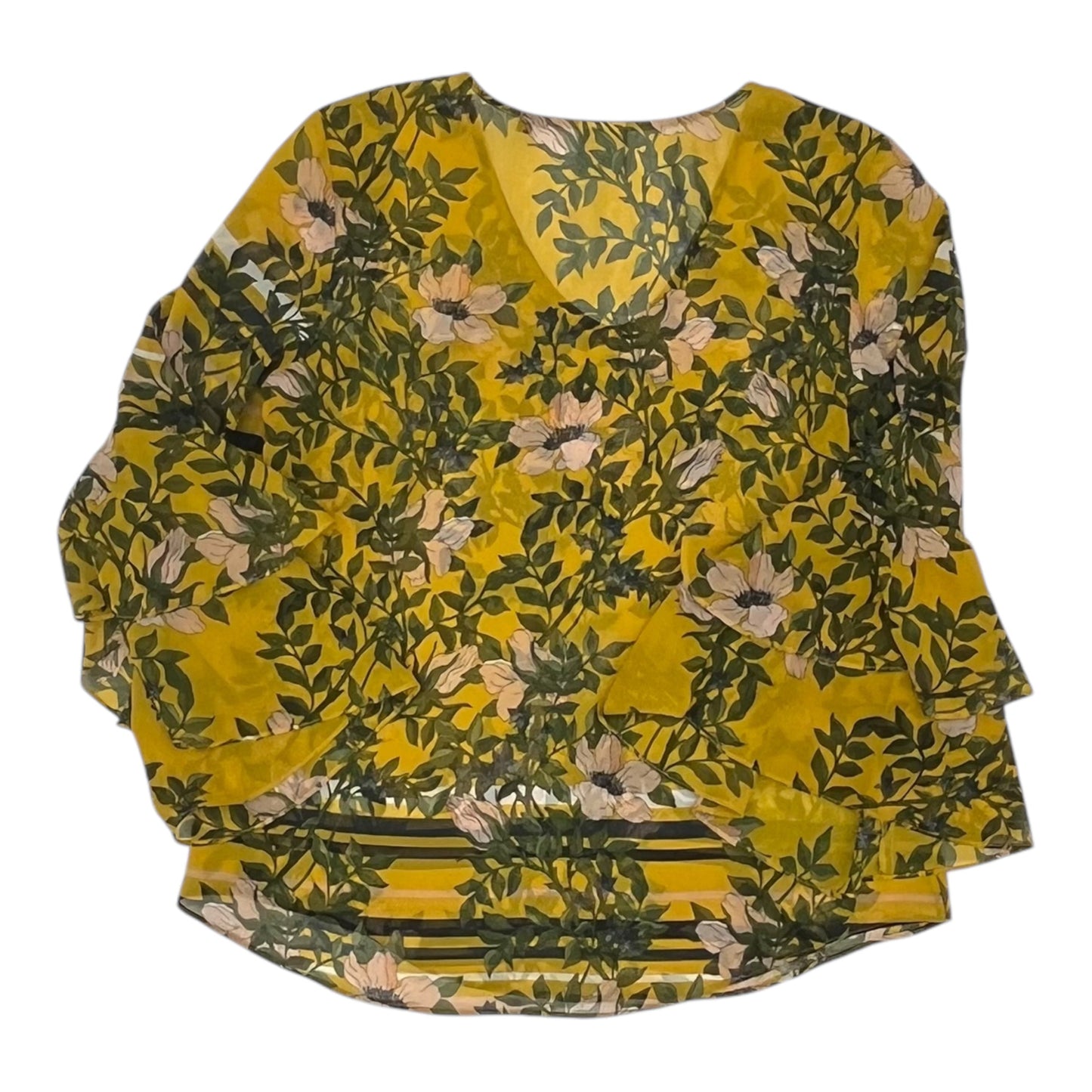 Blouse Ls By Cabi In Yellow, Size:S