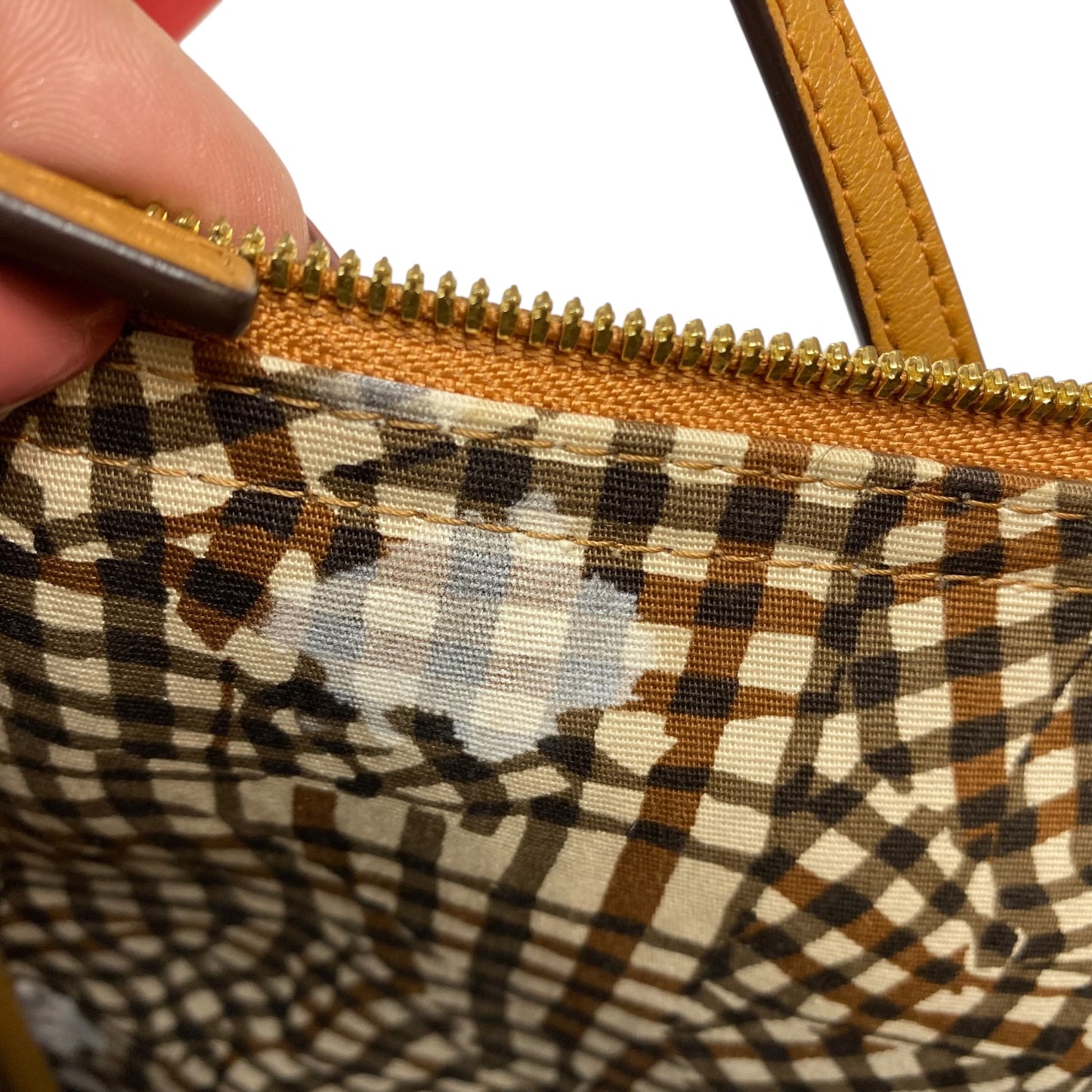 Wristlet Luxury Designer By Mcm In Brown, Size:Medium