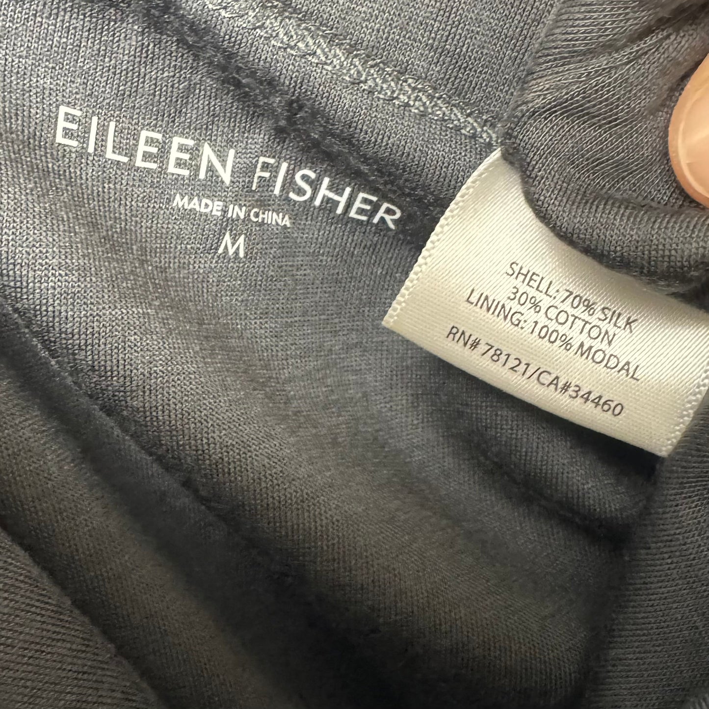 Silk & Cotton Skirt Maxi By Eileen Fisher In Grey, Size: M