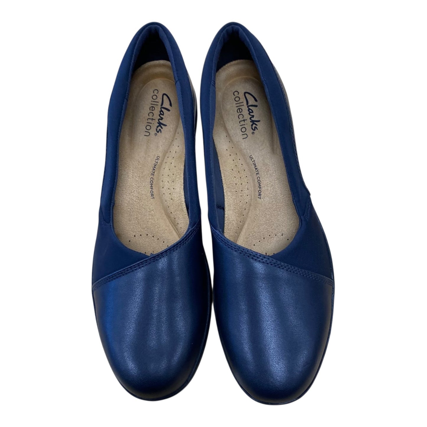 Shoes Heels Wedge By Clarks In Blue, Size:7.5