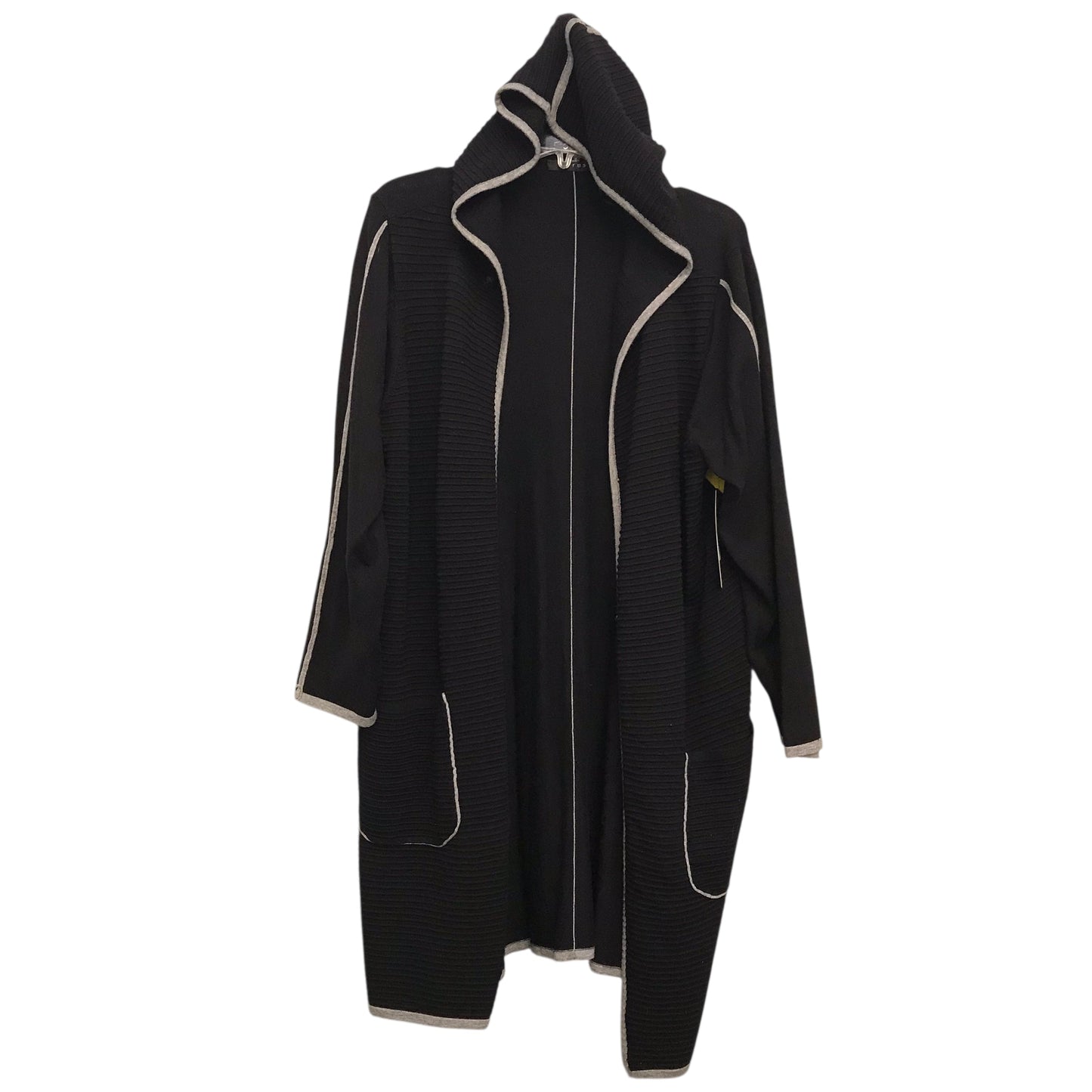 Sweater Cardigan By Cyrus In Black, Size:1X