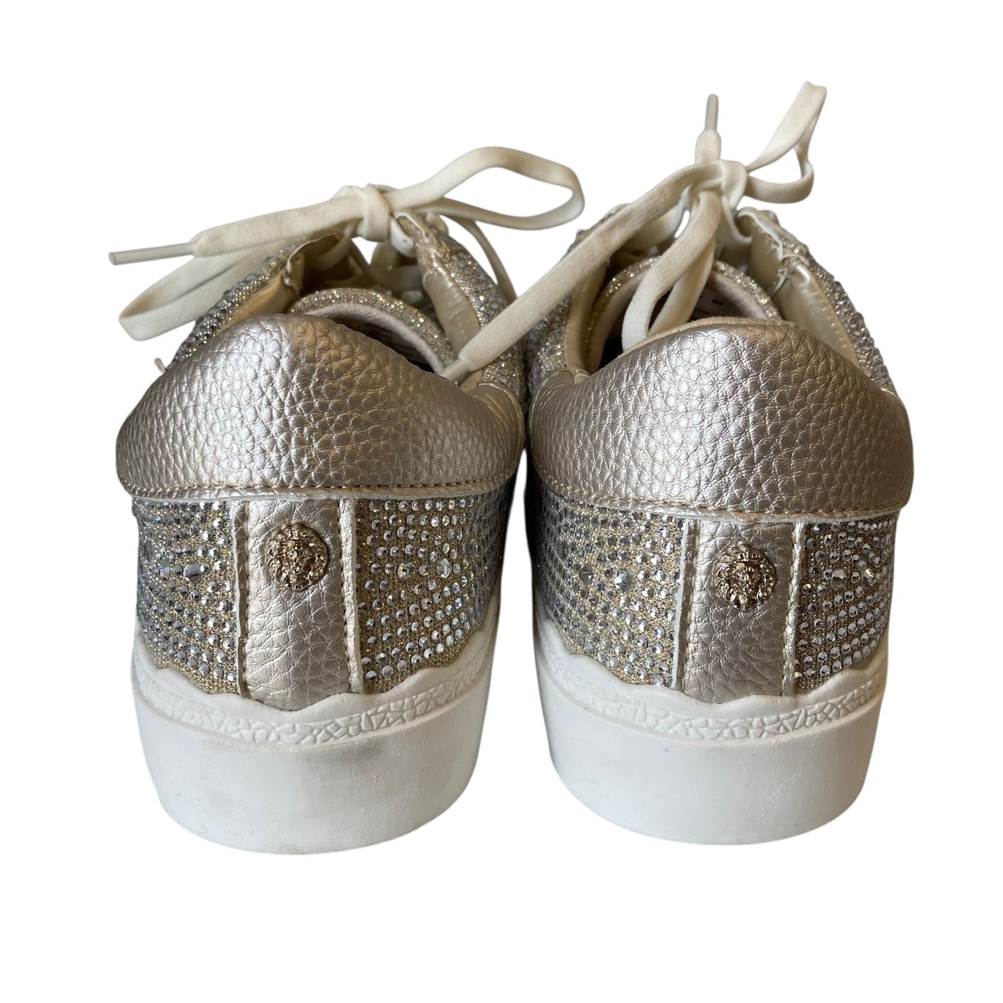 Shoes Sneakers By Anne Klein In Silver & White, Size:8