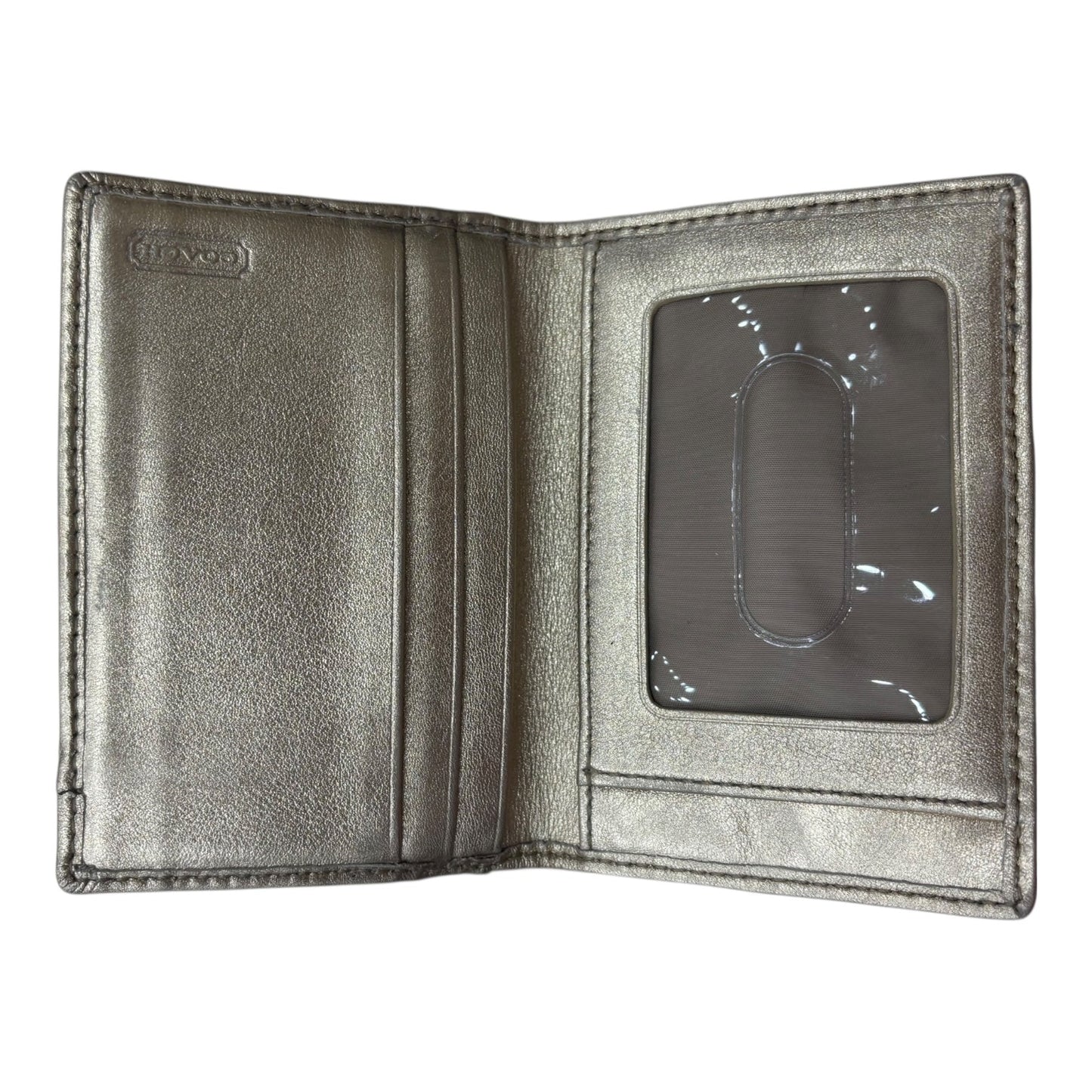 Wallet Designer By Coach In Gold, Size:Small