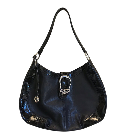 Handbag Leather By Brighton In Black, Size:Medium