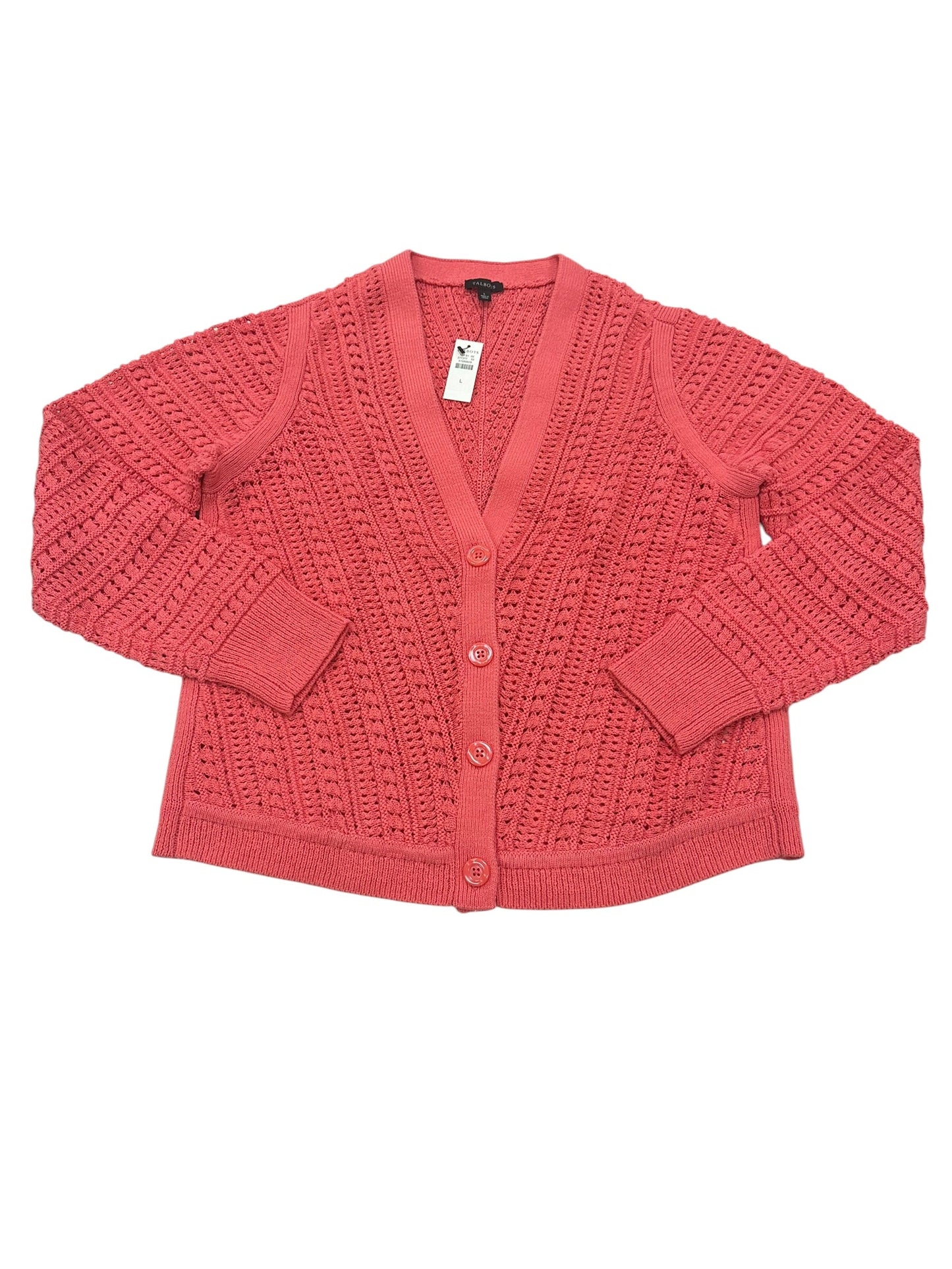 Cardigan By Talbots In Coral, Size:L