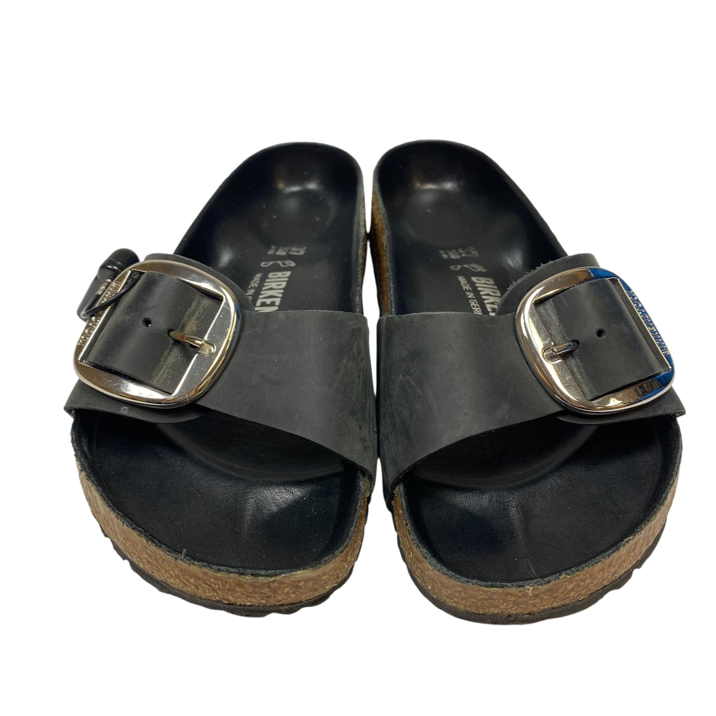 Sandals Flats By Birkenstock In Black, Size:6