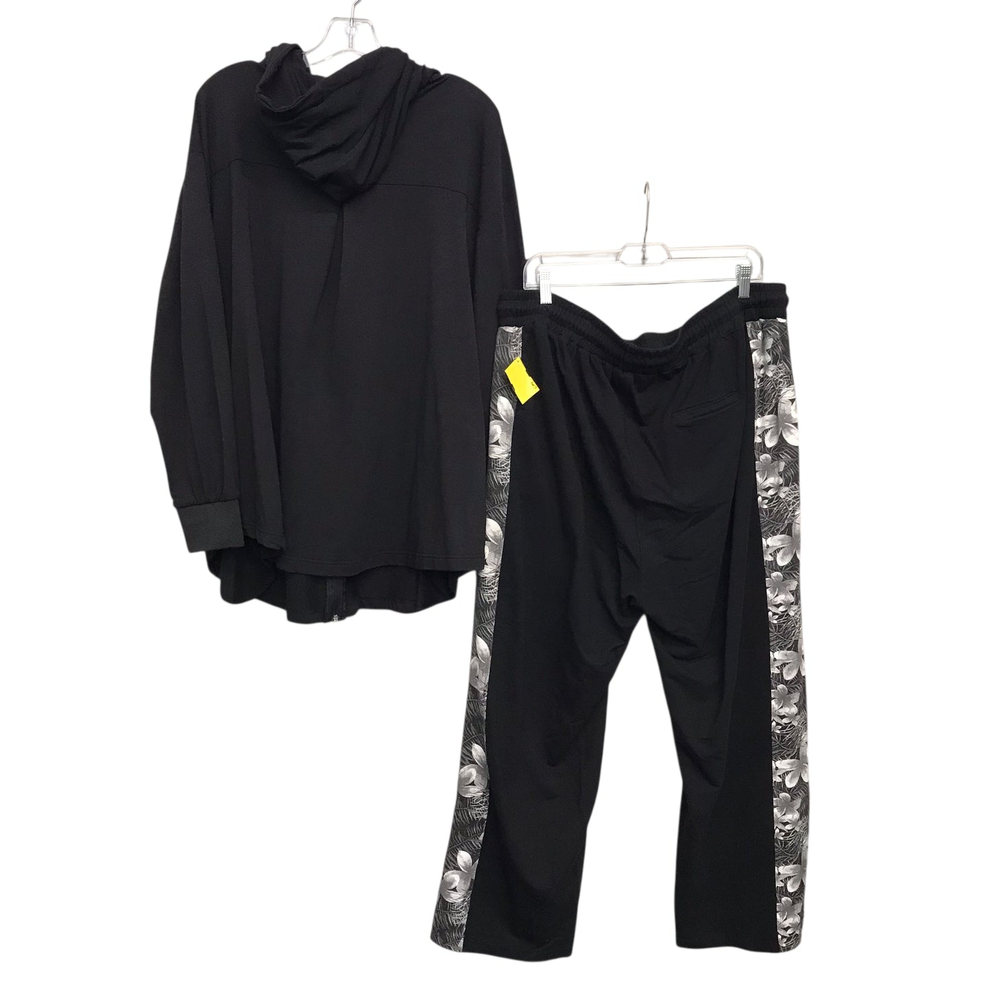 Lounge Set Pants By Mann In Black & Grey, Size:3X