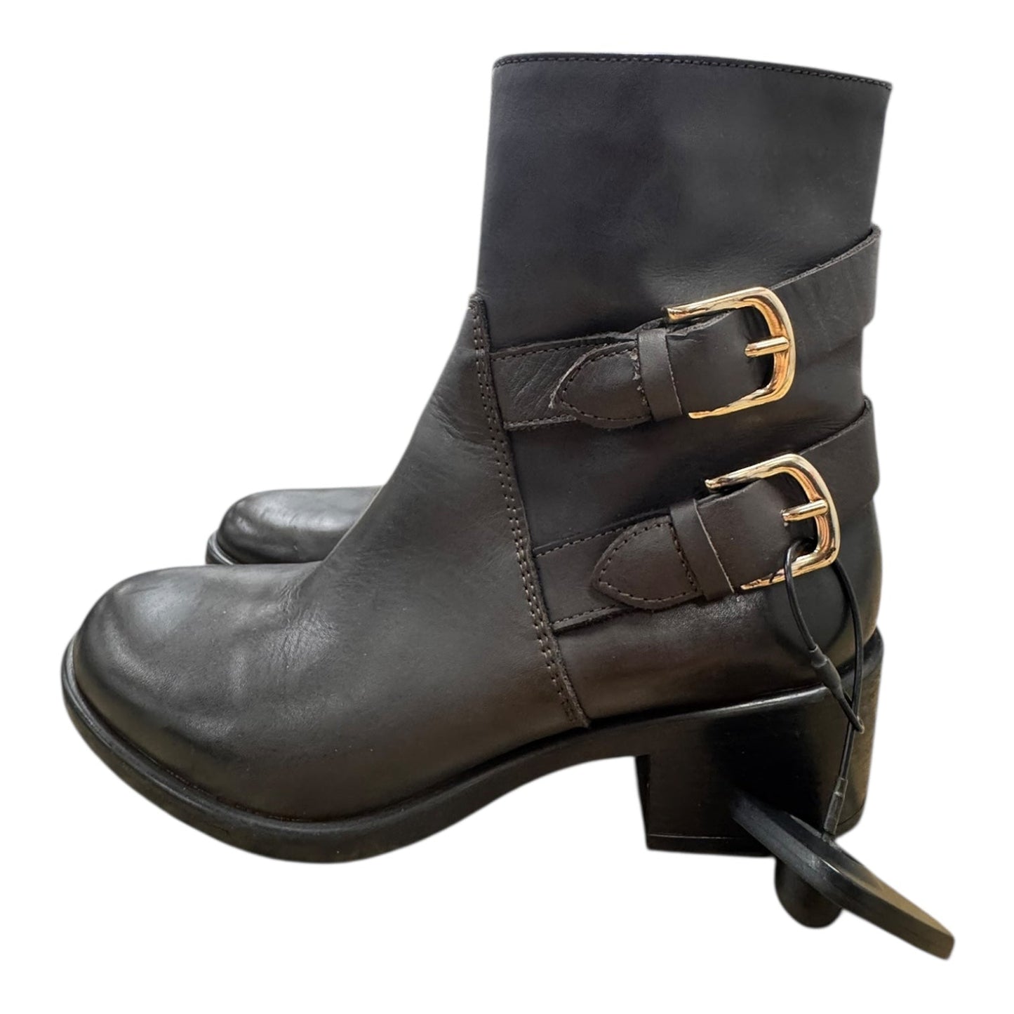 Boots Ankle Heels By EMANUELE CRASTO In Brown, Size:6.5