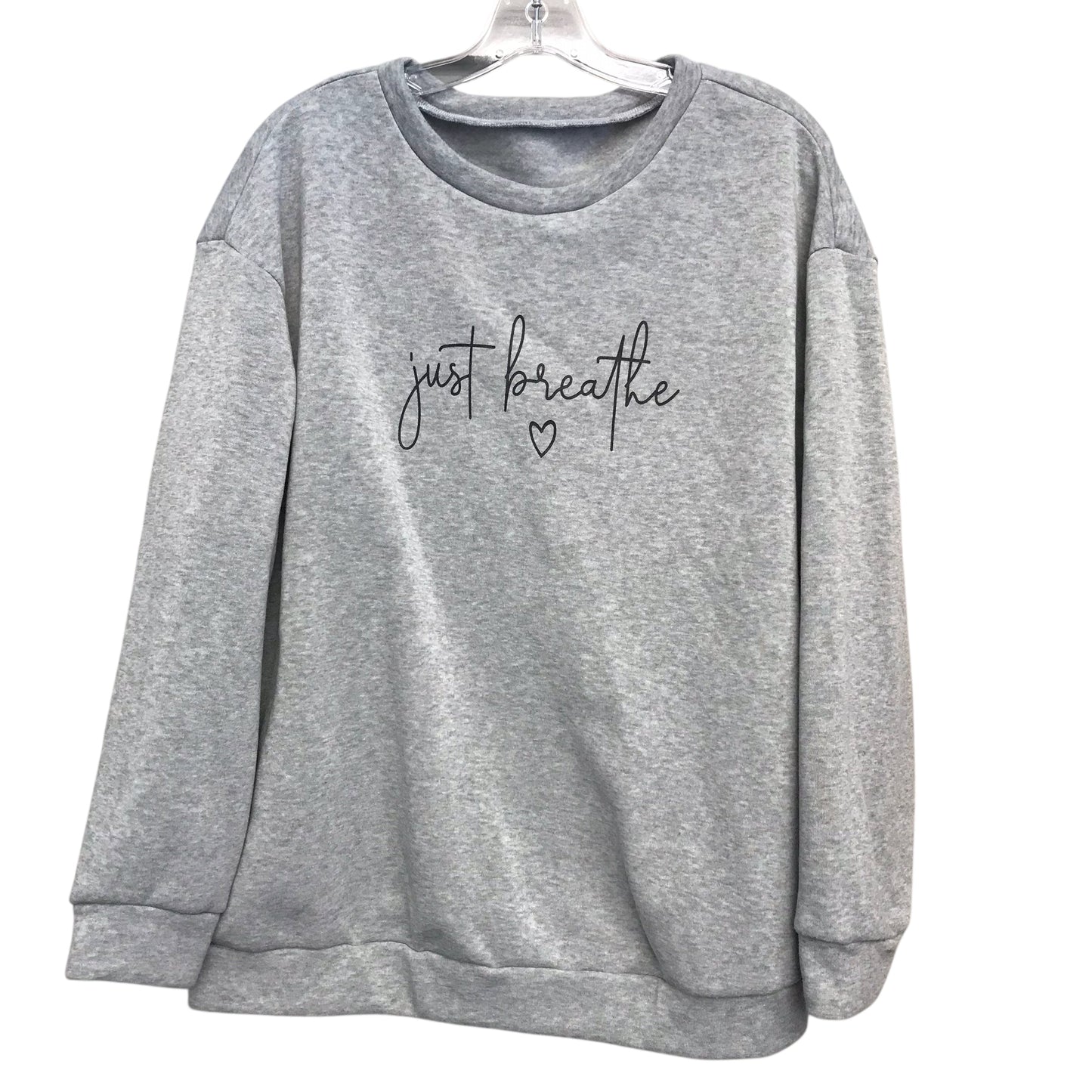 Sweatshirt Crewneck By Shein In Grey, Size:2X
