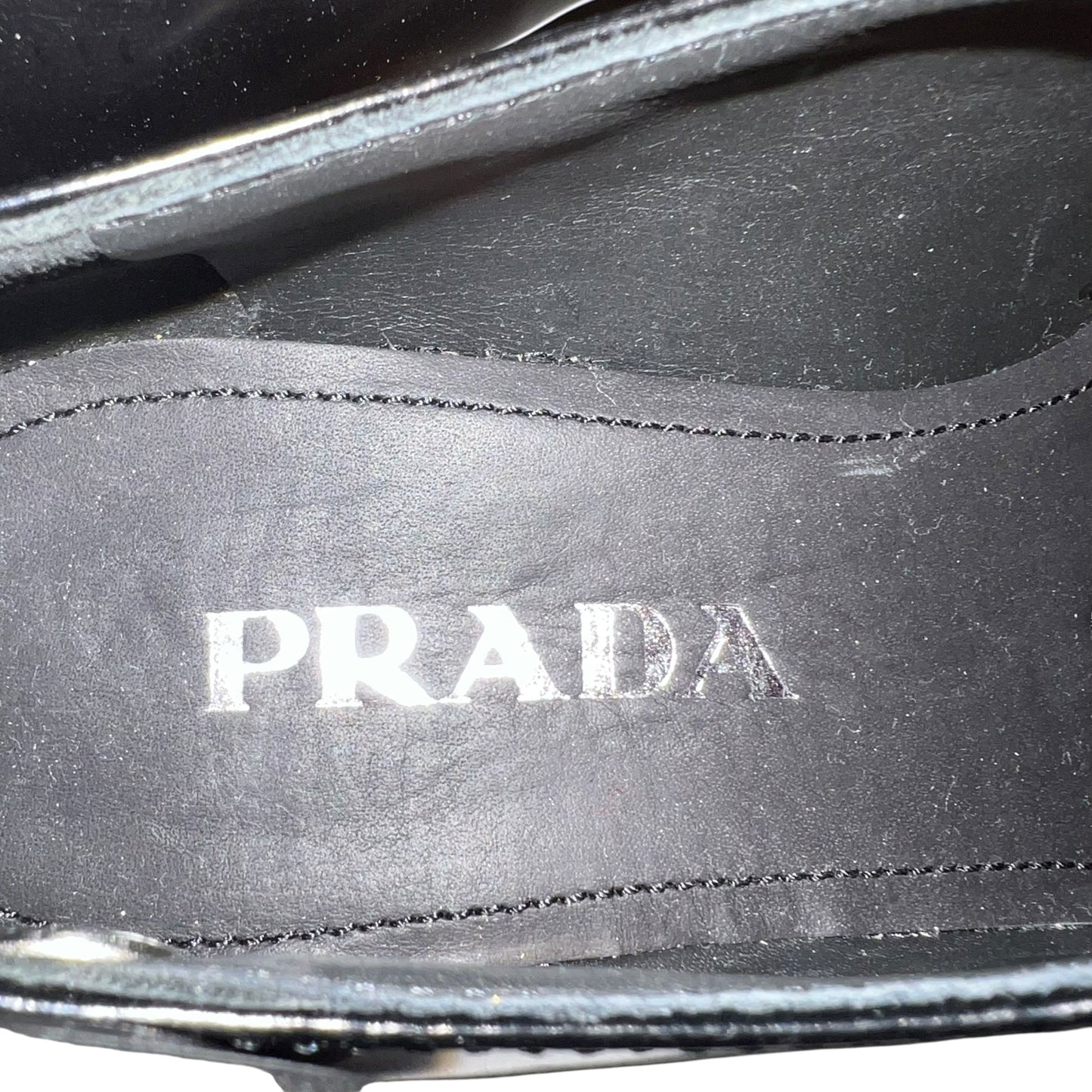 Shoes Luxury Designer By Prada In Black, Size: 6