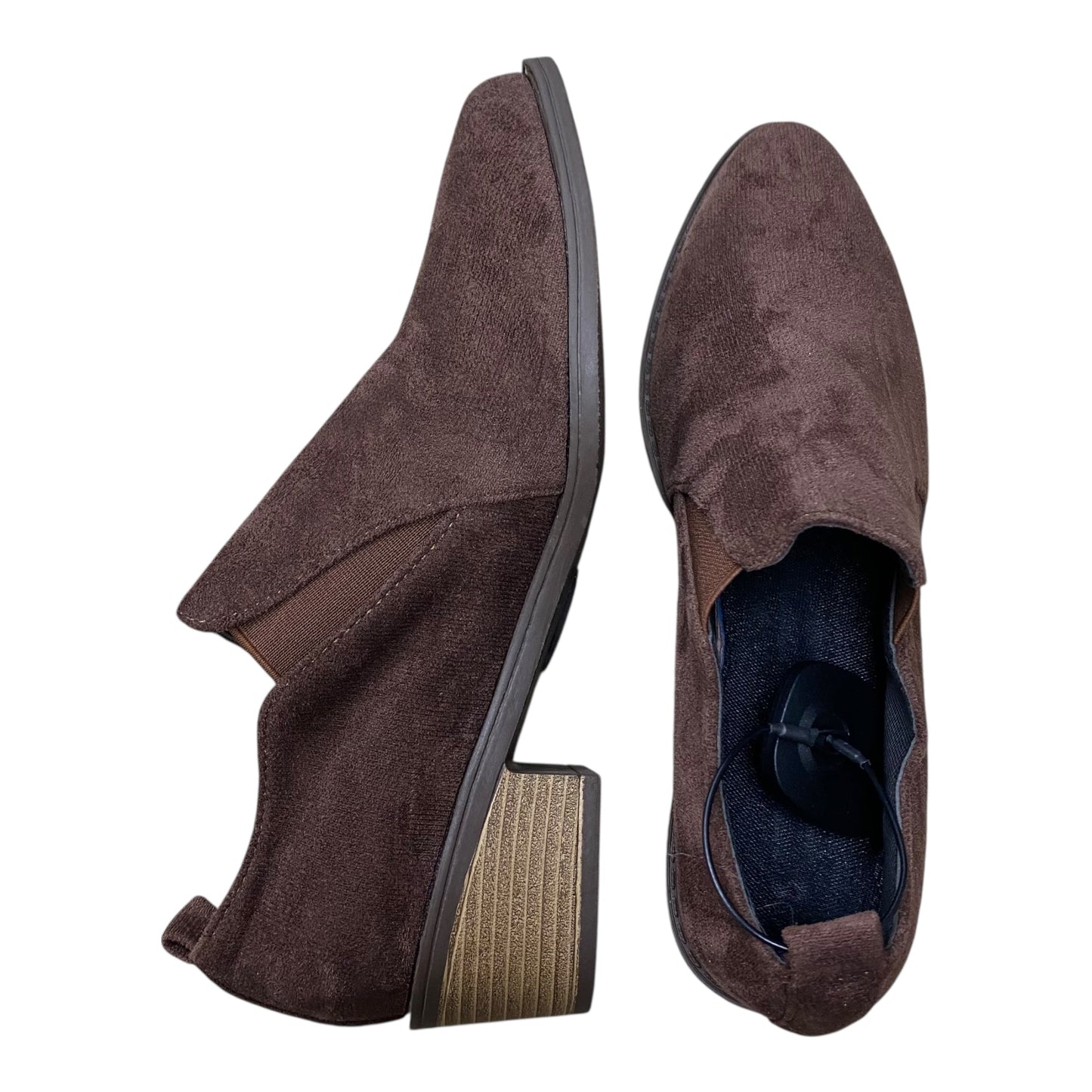 Shoes Heels Block By Clothes Mentor In Brown, Size:10.5