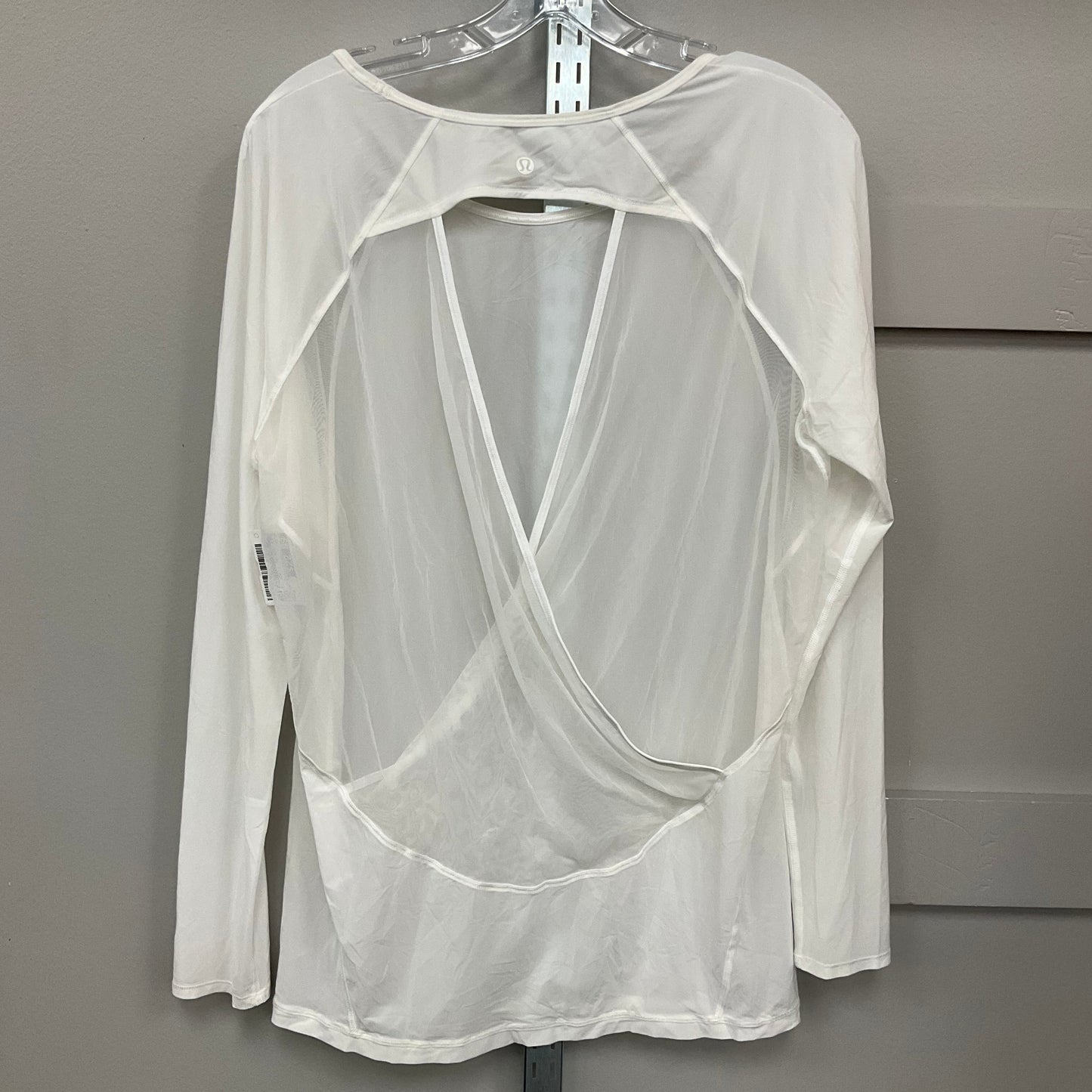 Athletic Top Ls Crewneck By Lululemon In Cream, Size:M