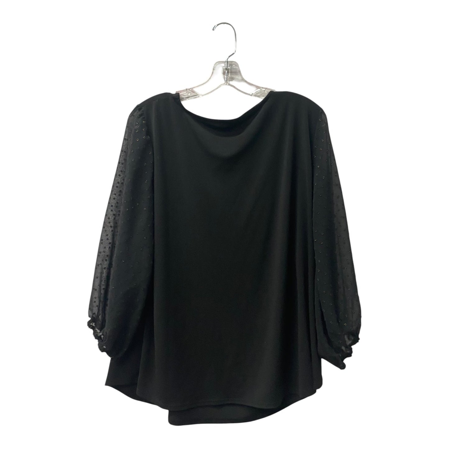 Top Ls By Adrianna Papell In Black, Size:1X