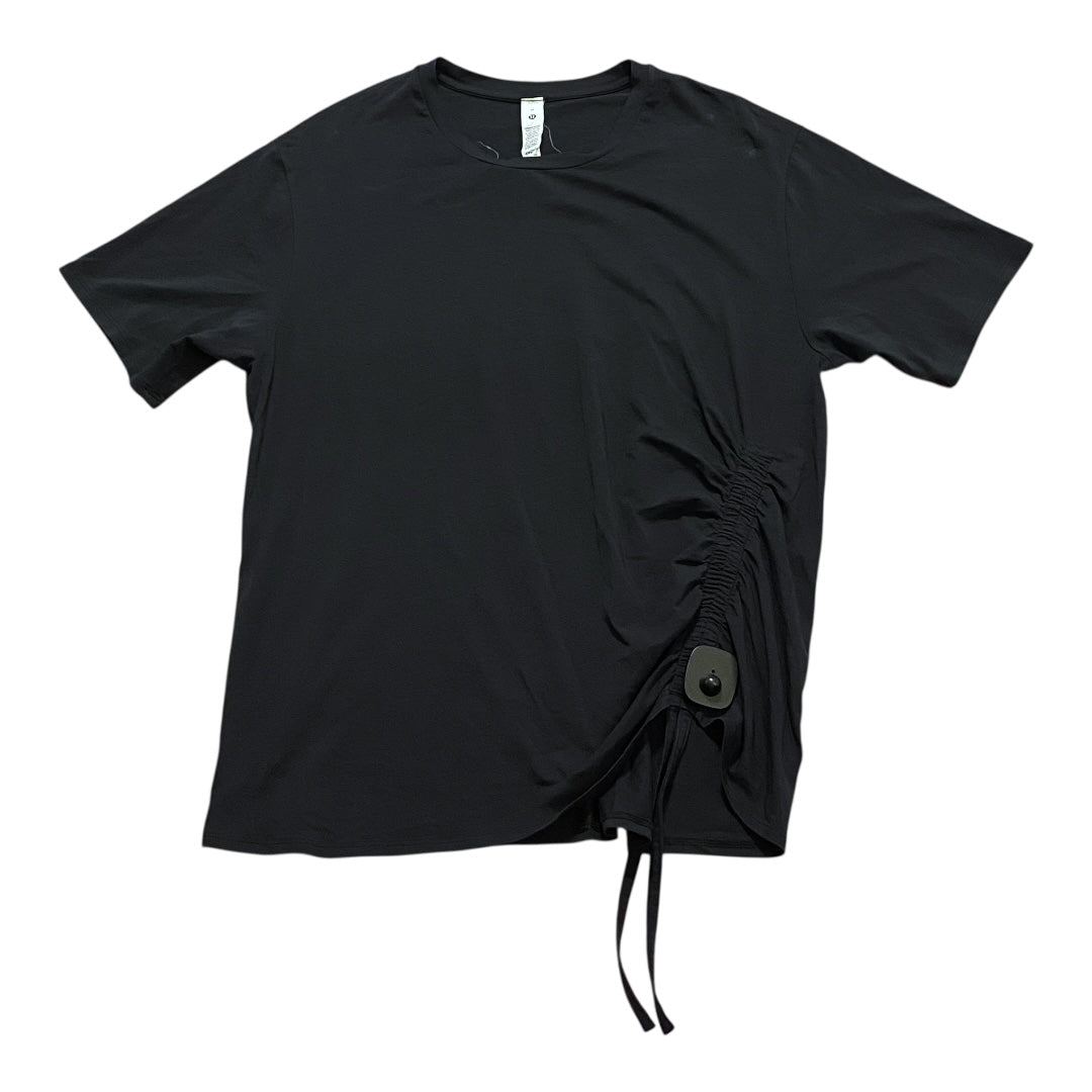 Athletic Top Ss By Lululemon In Black, Size:M