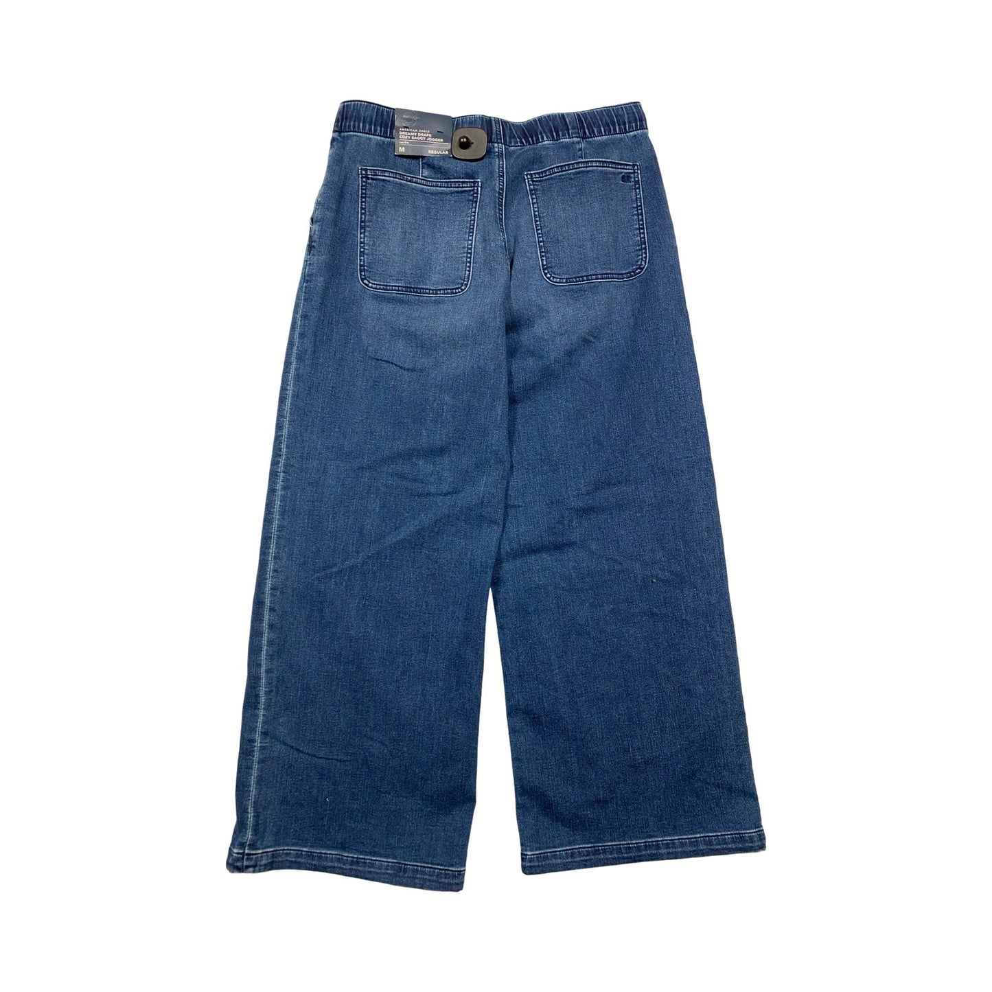 Jeans Wide Leg By American Eagle In Blue Denim, Size:M