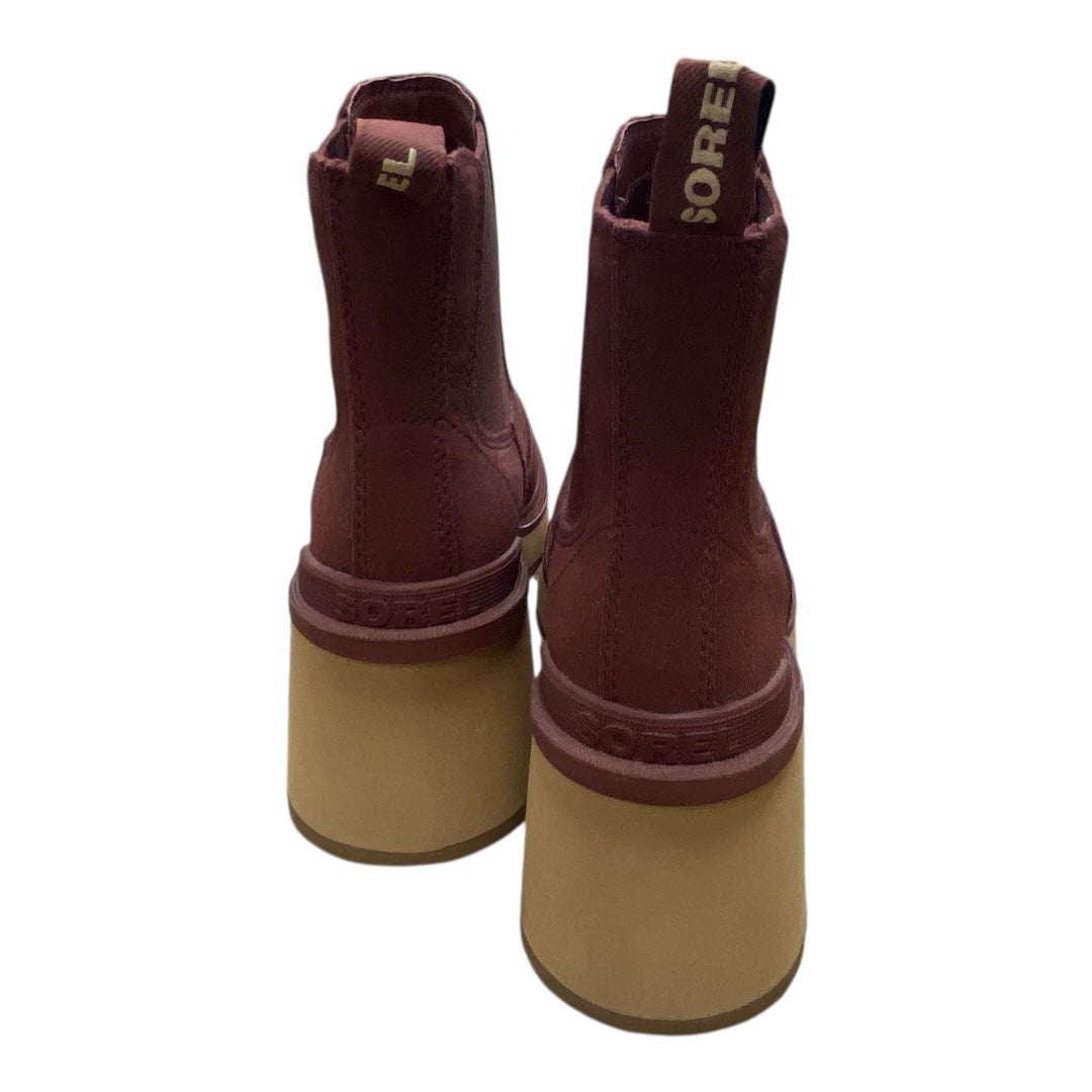 Boots Designer By Sorel In Maroon, Size:7