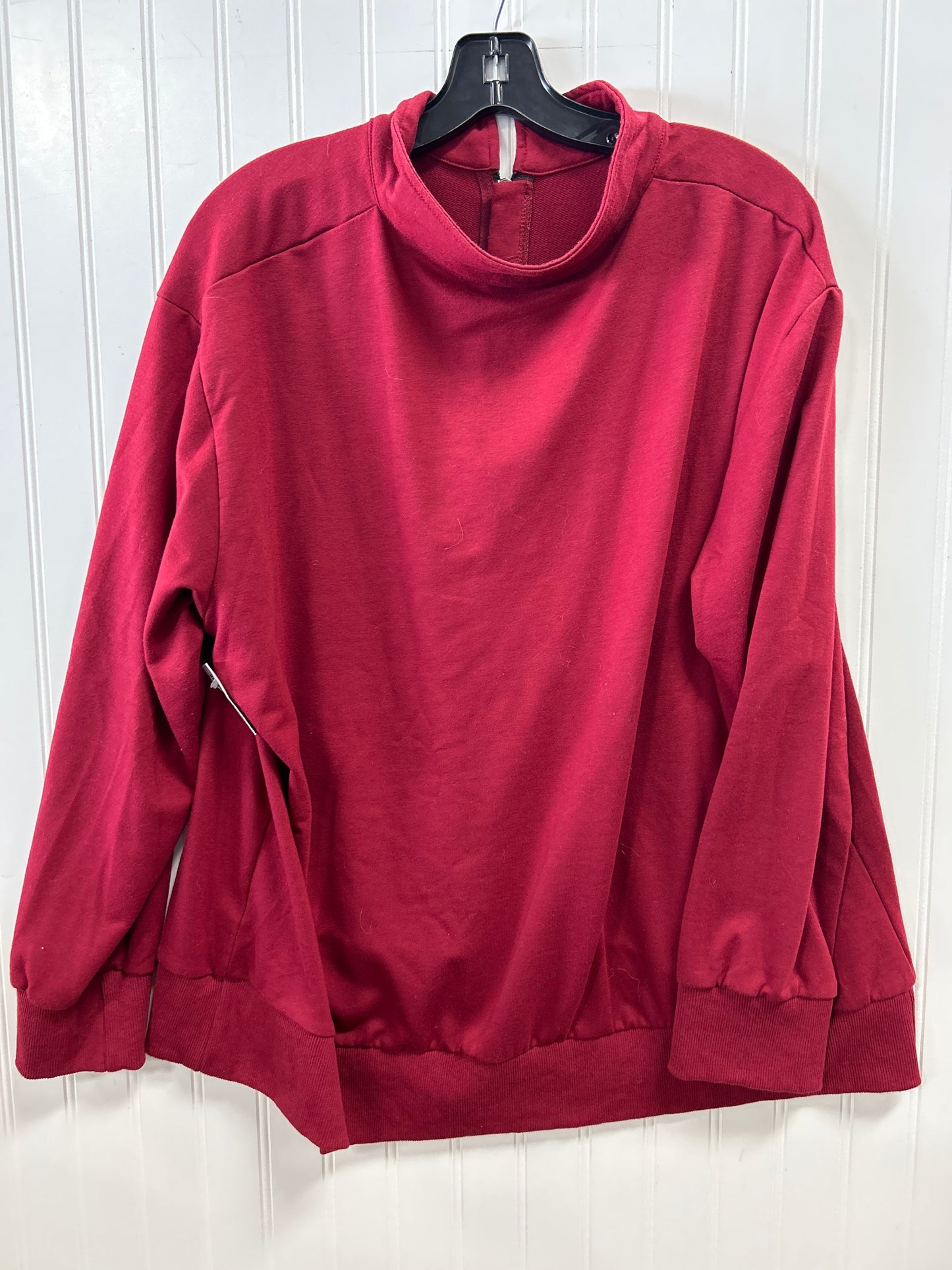 Athletic Top Ls Collar By Clothes Mentor In Red, Size:2X