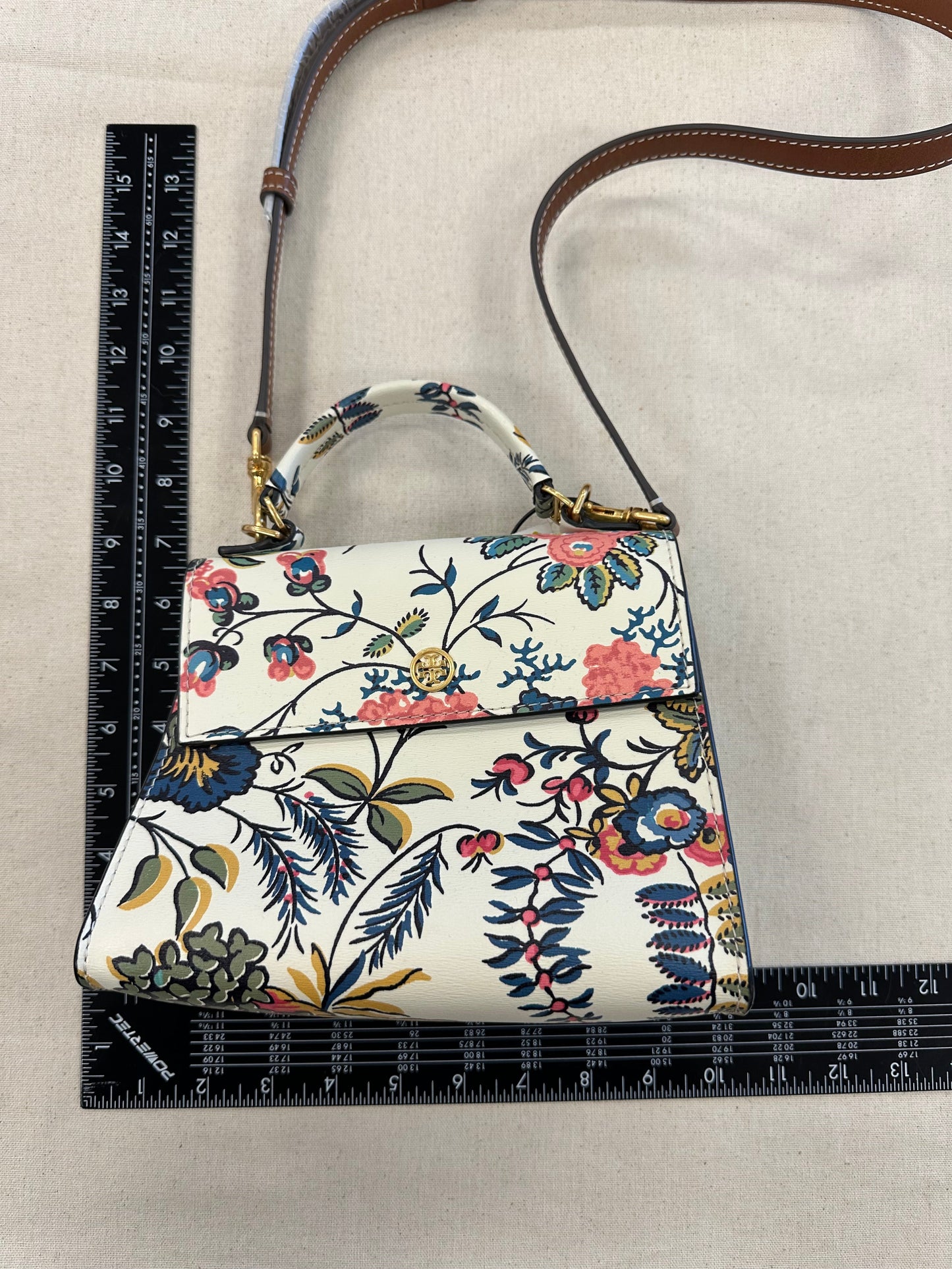 Handbag Designer By Tory Burch In Floral Print, Size:Small