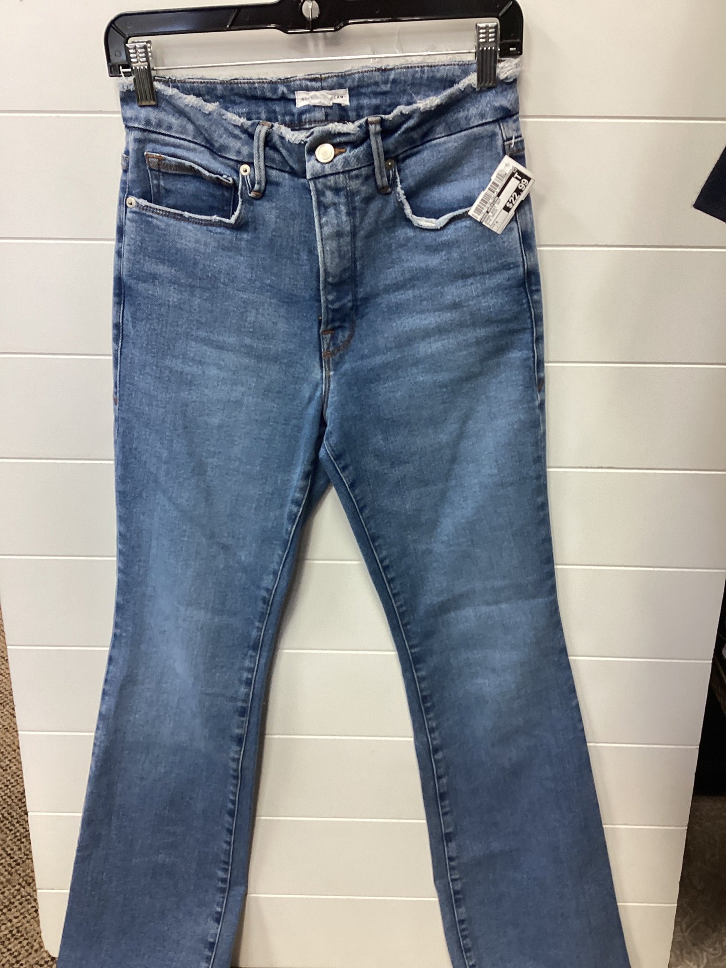 Jeans Boot Cut By Good American In Blue Denim, Size:4