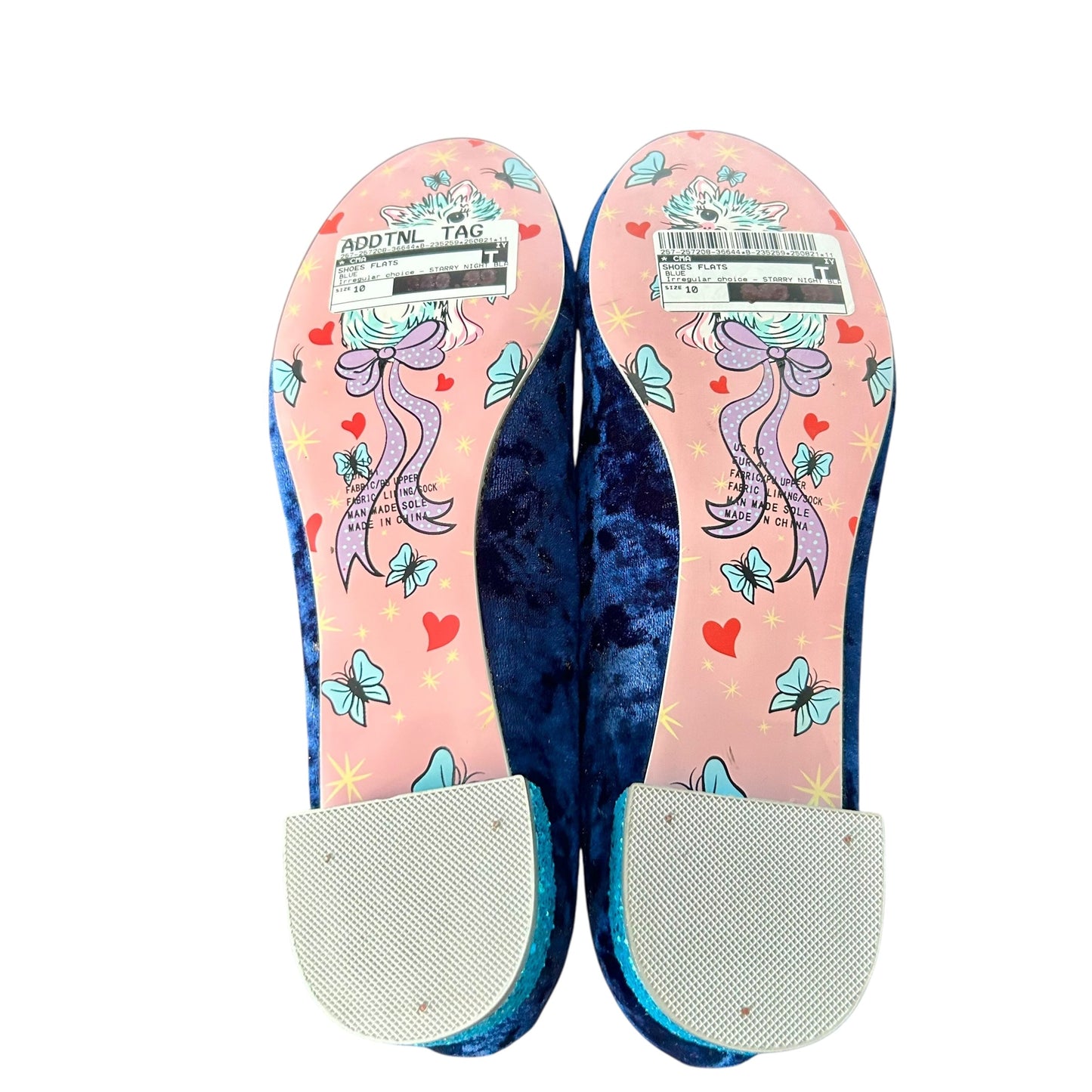 Shoes Flats By Irregular Choice In Blue, Size: 10