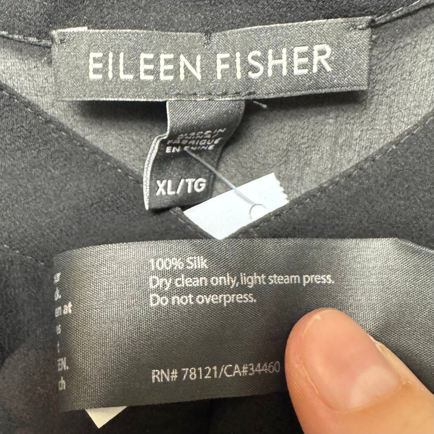 Silk Tunic Sleeveless By Eileen Fisher In Black, Size: XL