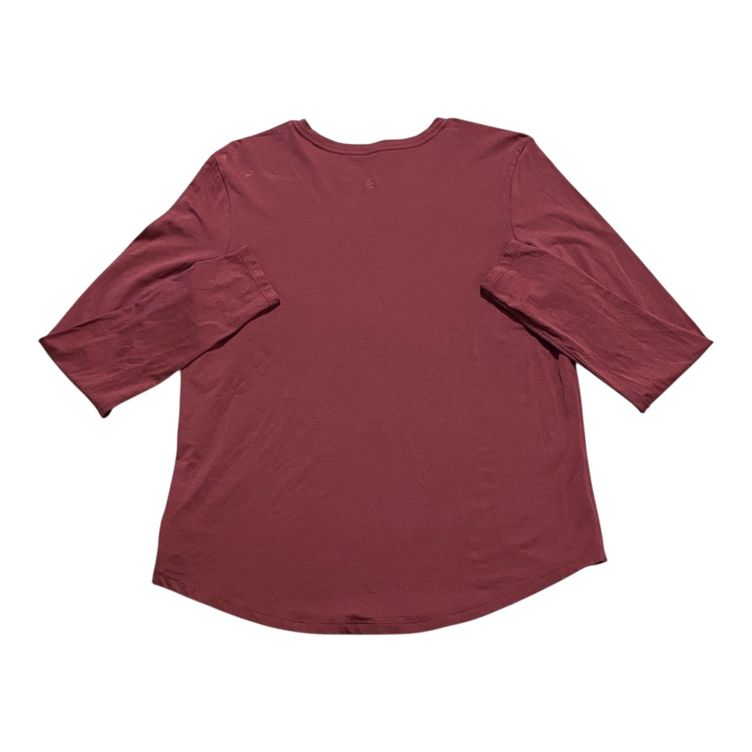 Athletic Top Ls Crewneck By Lululemon In Red, Size:8