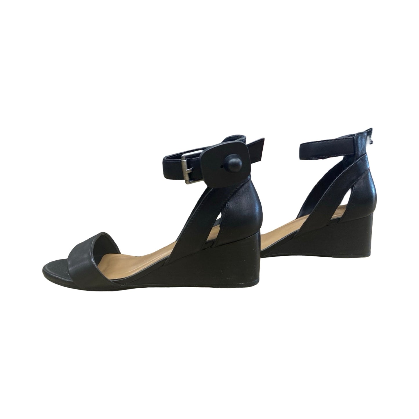 Sandals Heels Wedge By Aerosoles In Black, Size:8.5